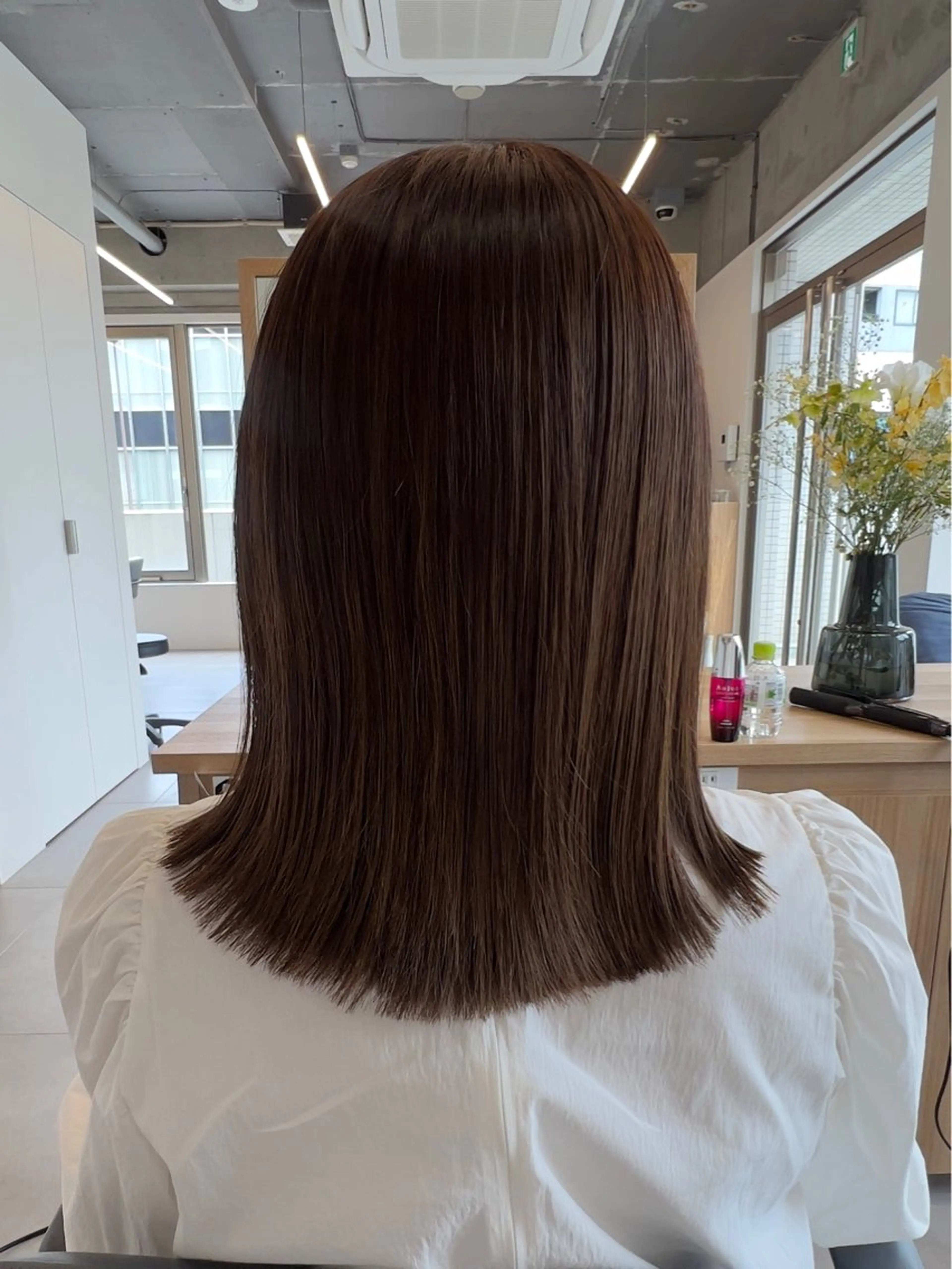 ミディアム カラー カット ヘアカラー トリートメント タナカ マヤ/金沢八景のヘアスタイル