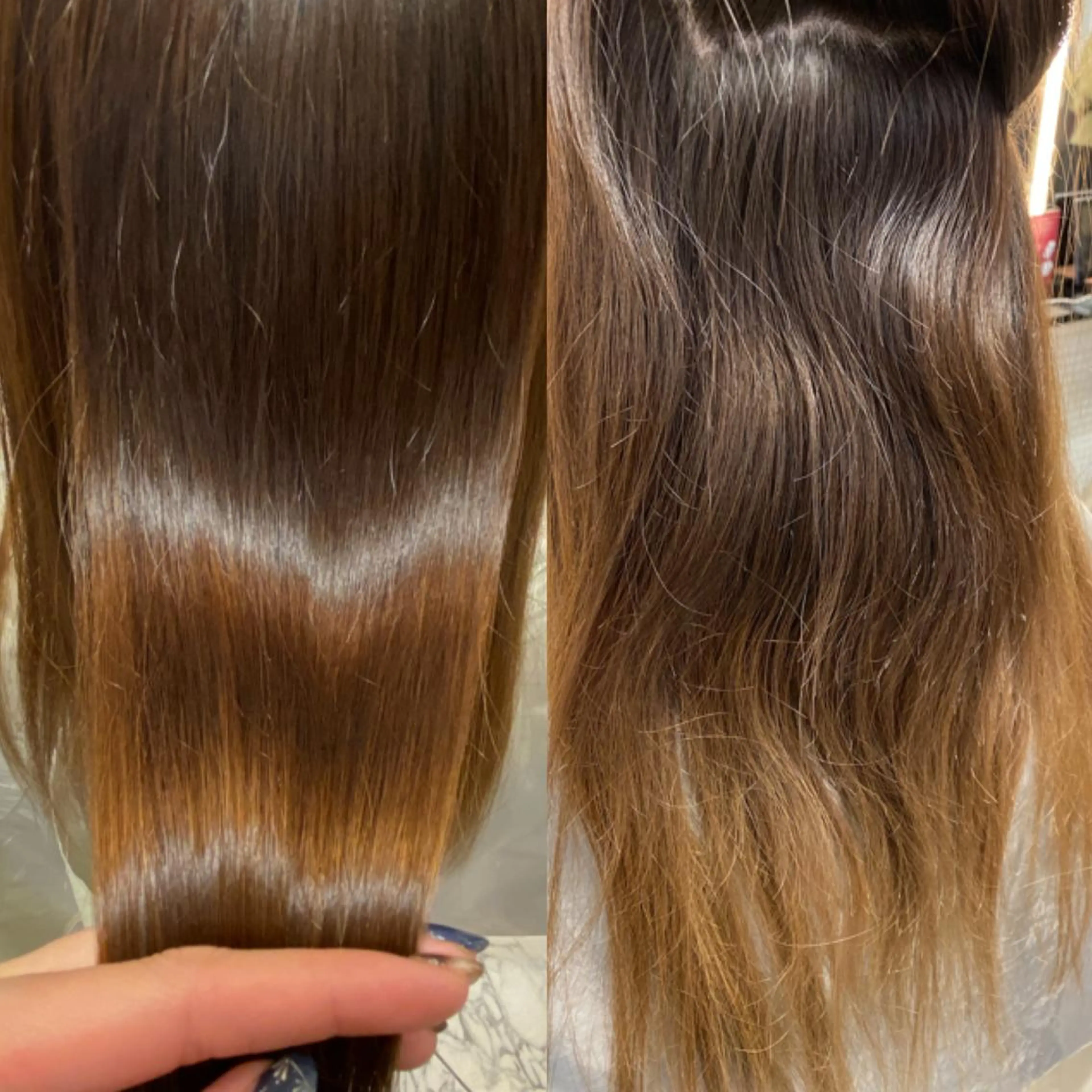 ロング パーマ 髪質改善 縮毛矯正 ストレートパーマ 色素薄めカラー❤︎ chihiroのヘアスタイル