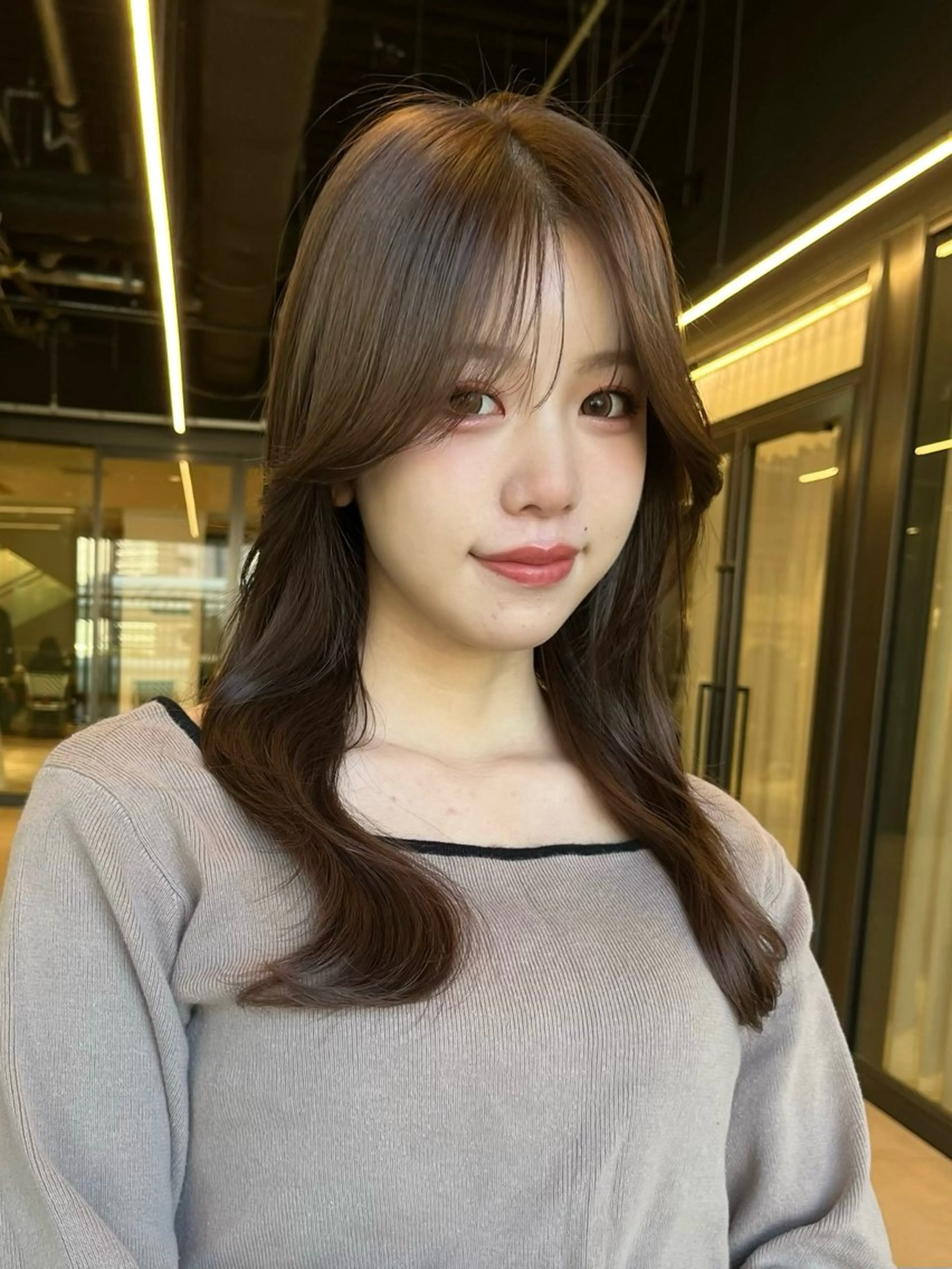 【🫧人気No.2🥈🫧】韓国顔まわりカット+透明感カラー+うるつやトリートメント✨の写真