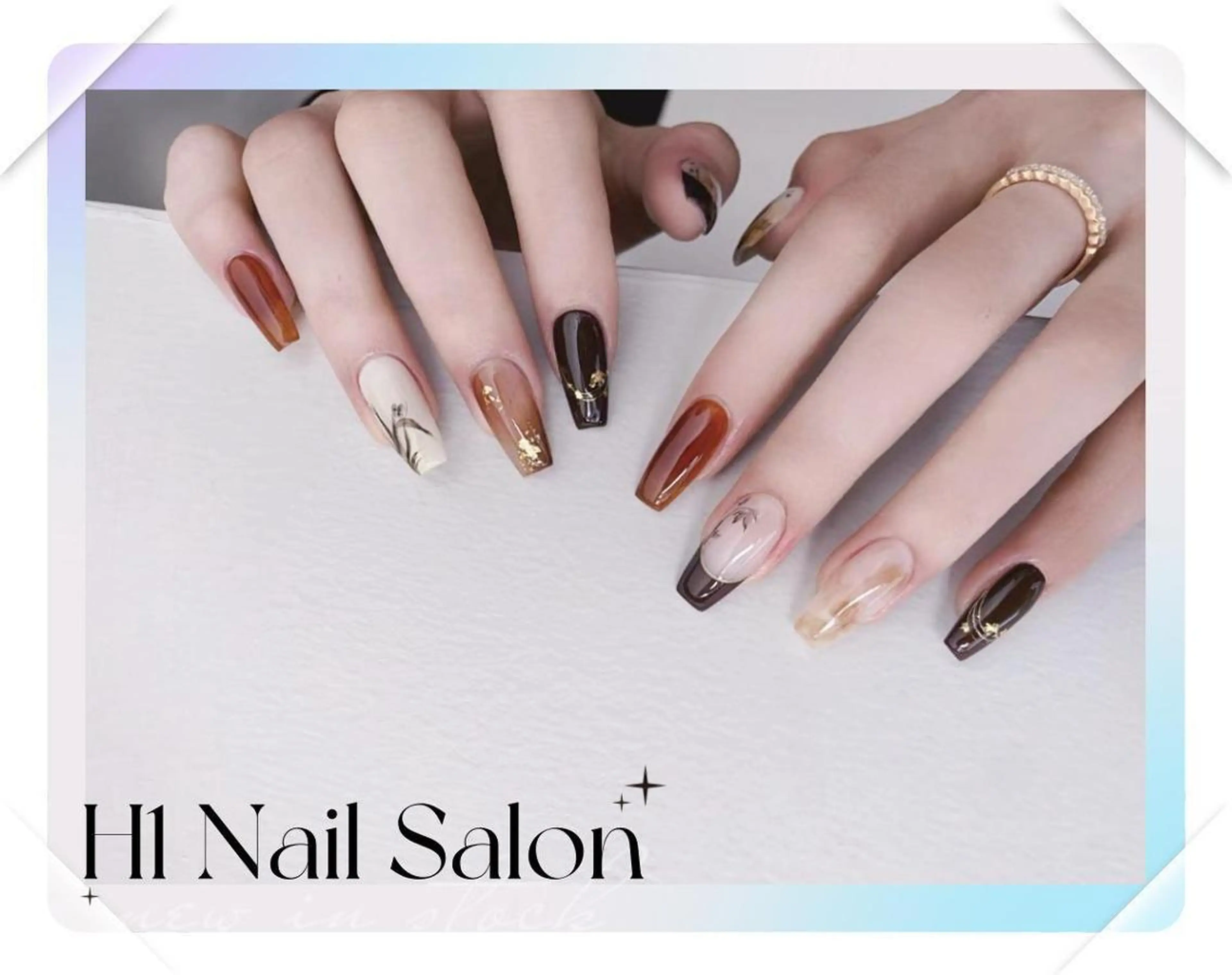 セミロング ハンドネイル H1 ネイル サロンのネイルデザイン