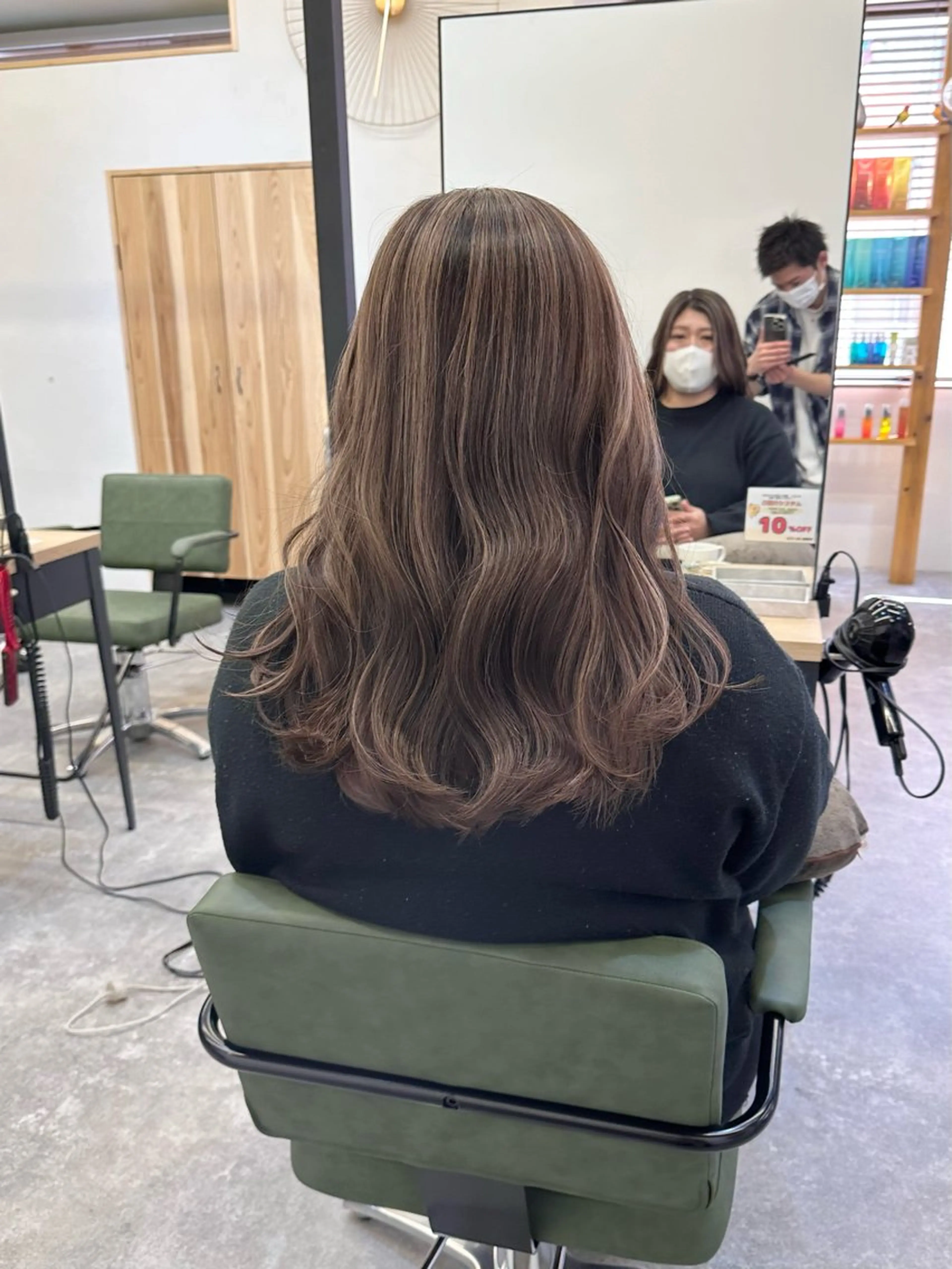 セミロング カット ヘアカラー 店長🌟小顔似合わせ デザインカラー◎古田のヘアスタイル
