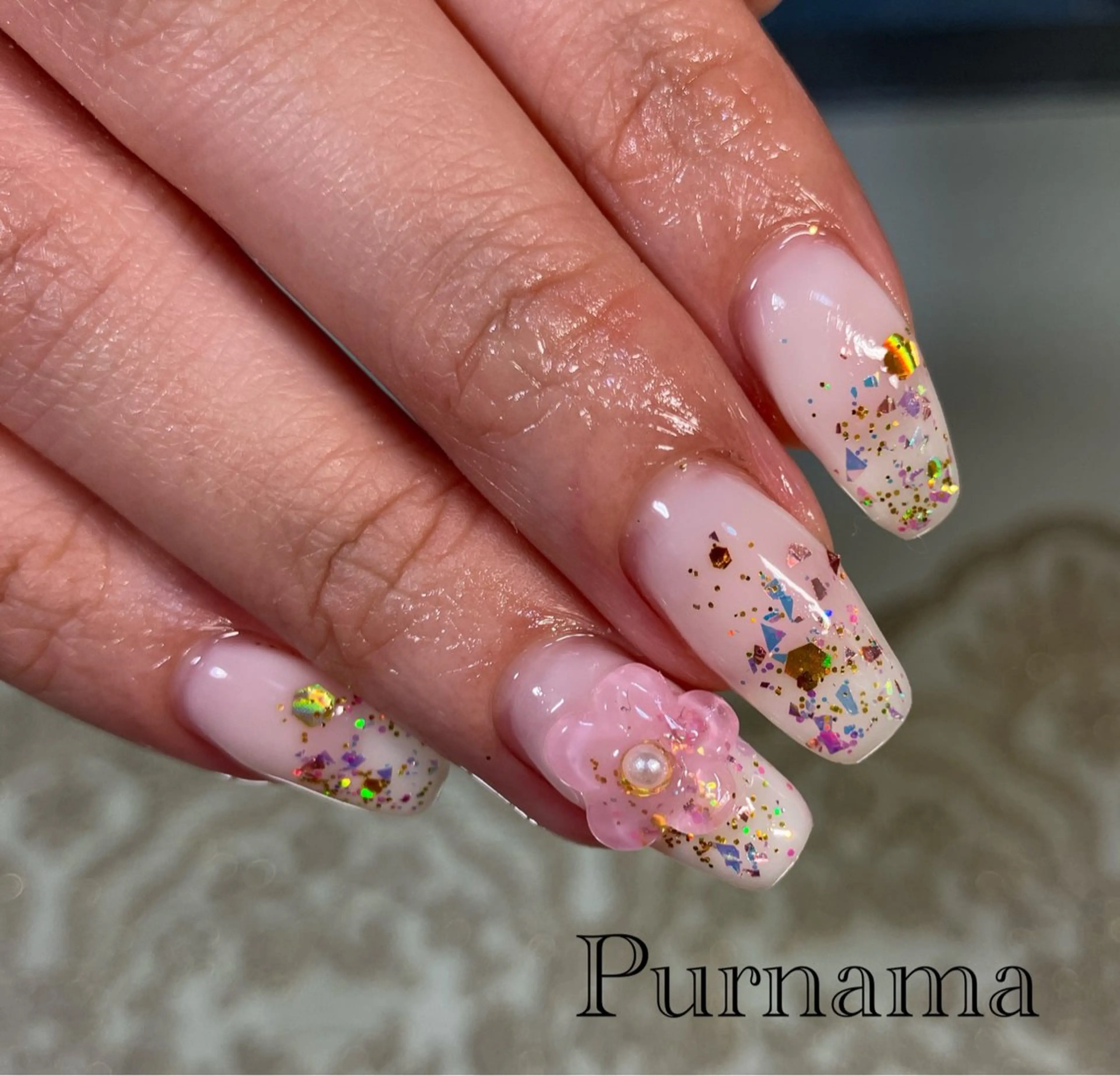 ネイル ジェルネイル ハンドネイル Purnama(ﾌﾟﾙﾅﾓ)所属・Purnama あきのネイルデザイン
