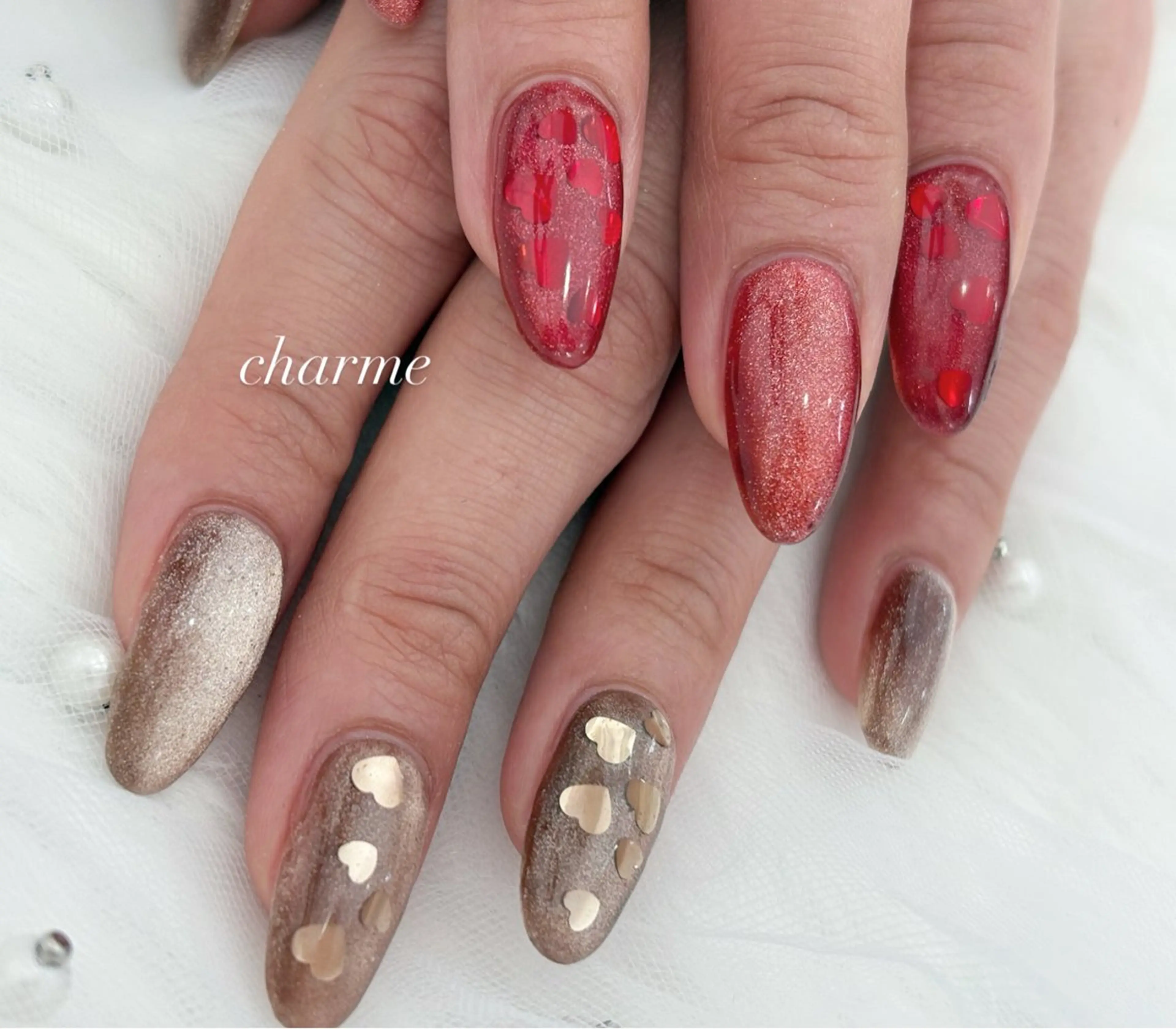 ネイル ハート charme yuiのネイルデザイン