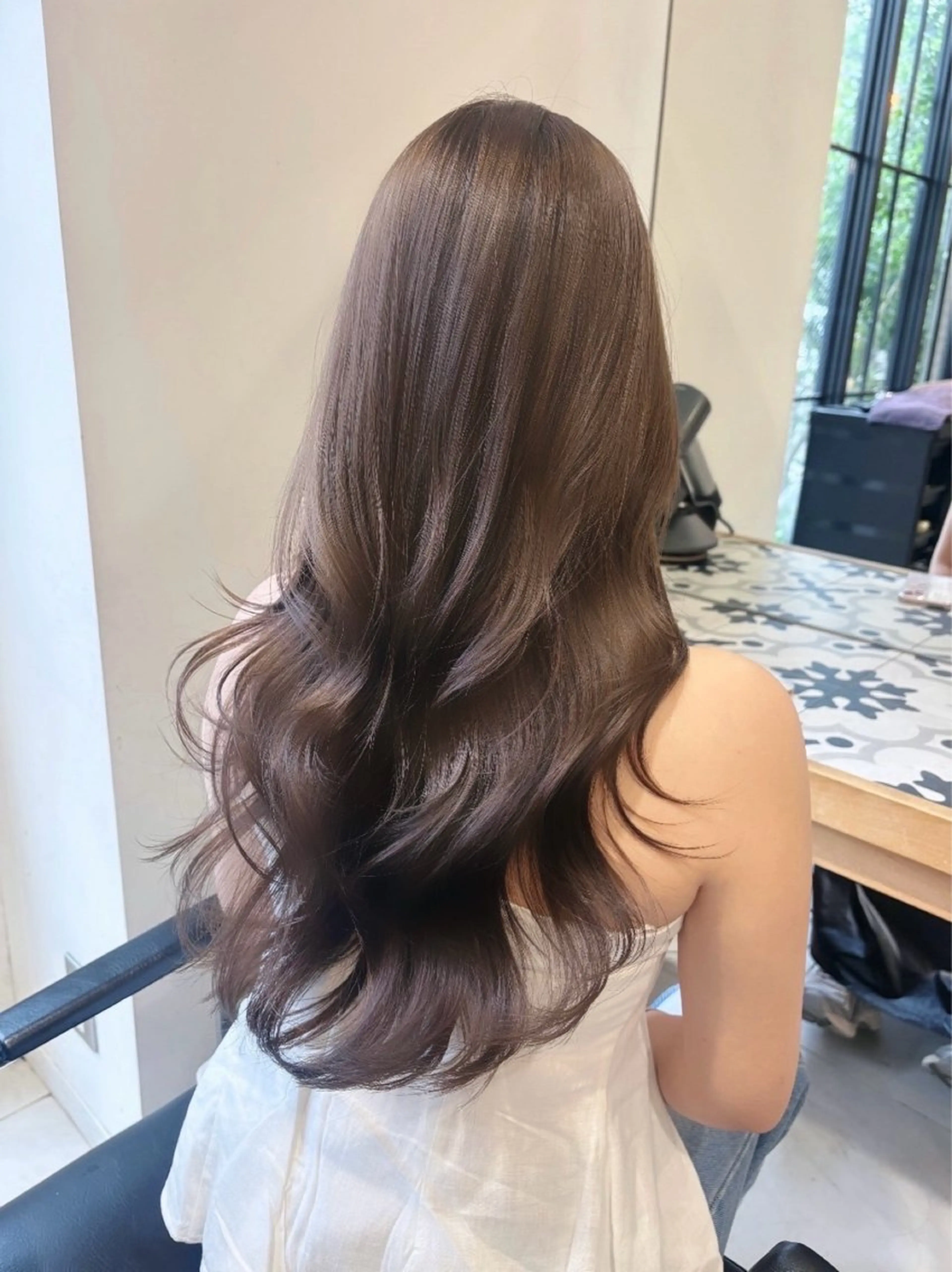 ロング カラー カット ヘアカラー ワンホン/韓国ヘア 🤍amiのヘアスタイル