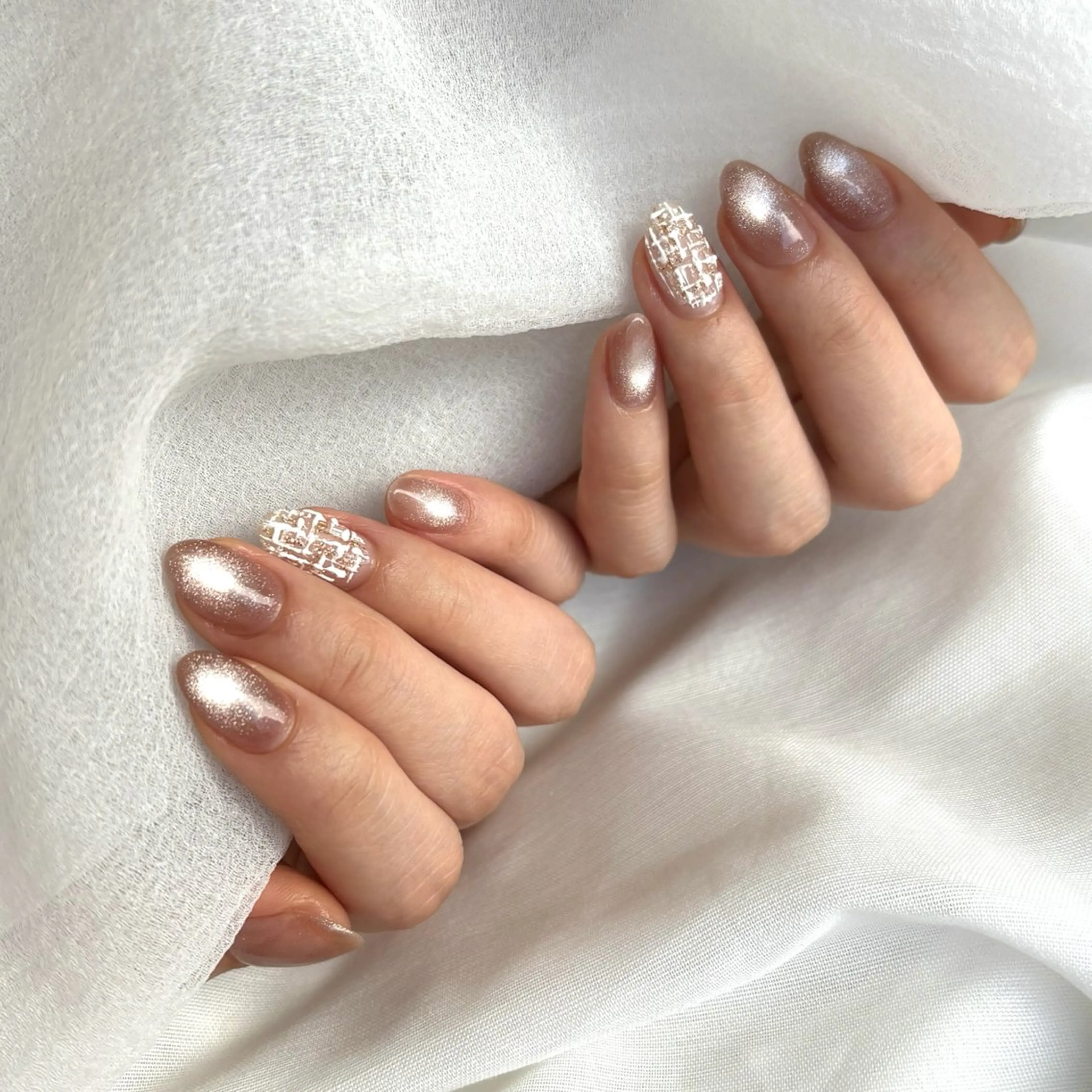 ネイル ツイードネイル ハンドネイル Rich+nail Mayuのネイルデザイン
