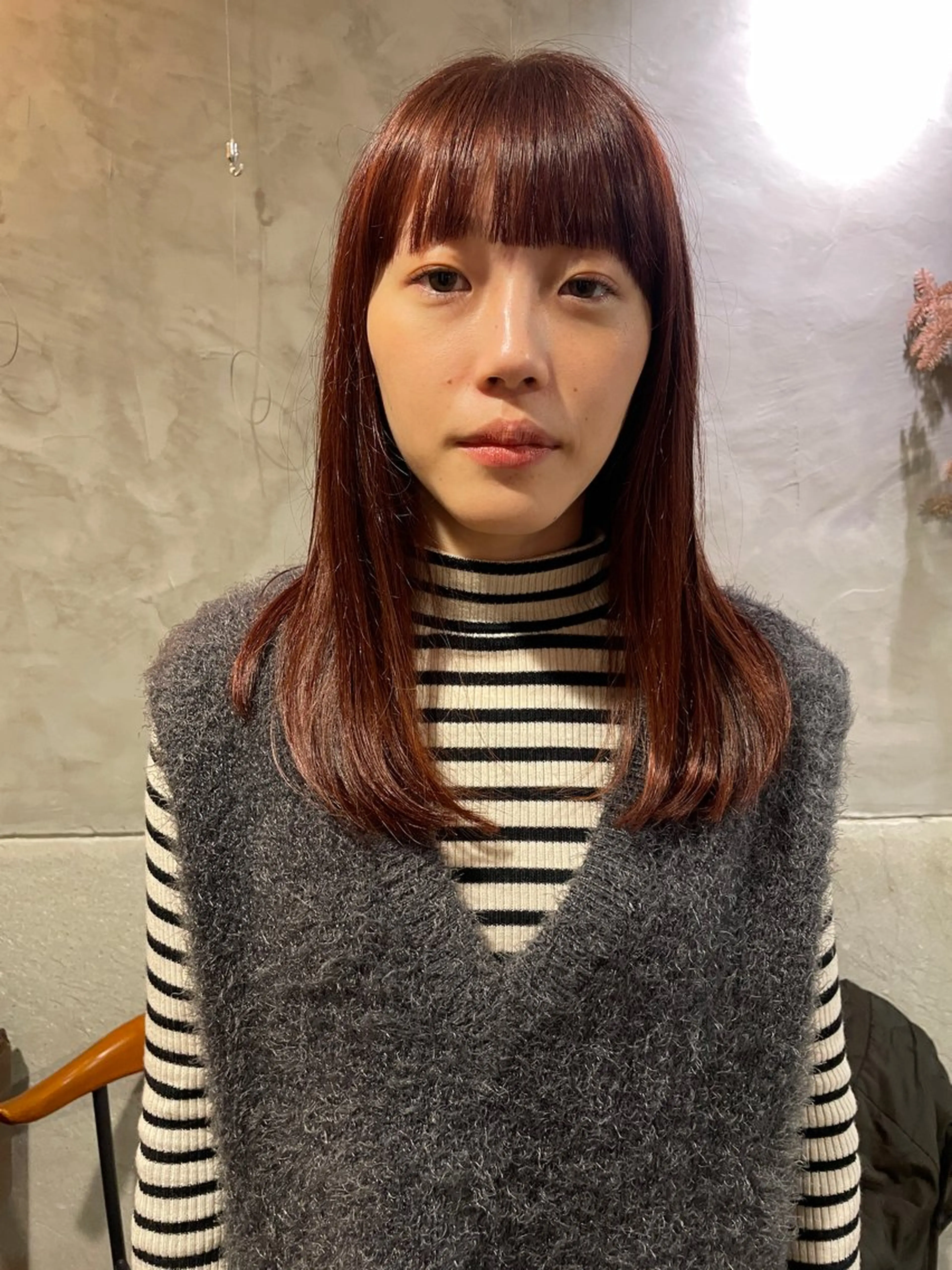 ロング カット ヘアカラー トリートメント さの あやねのヘアスタイル