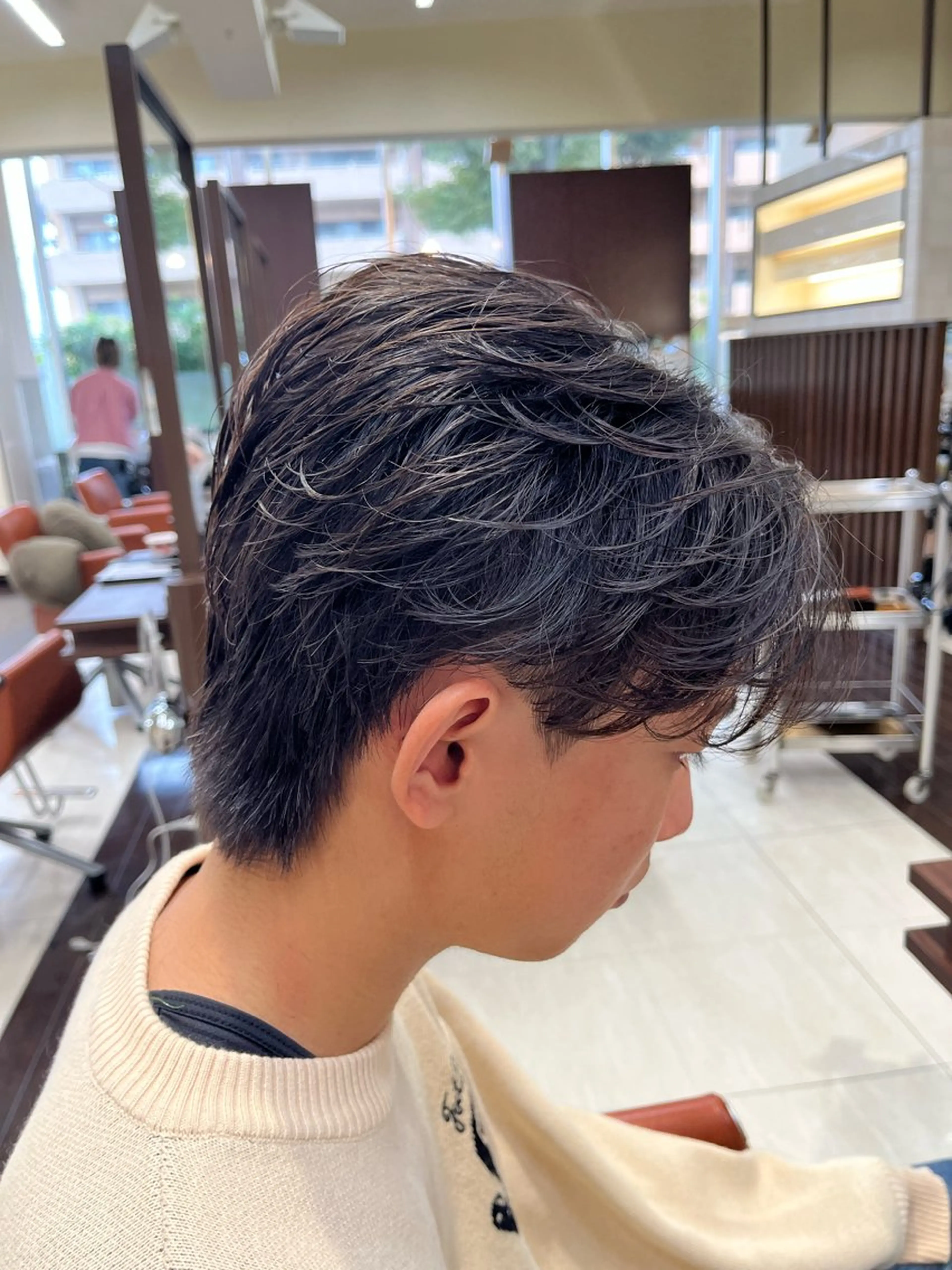 ショート パーマ メンズ フェザーパーマ メンズパーマ AROH  men's cut&men's perm 船橋店所属・🧊メンズ特化🧊 高木航希のヘアスタイル