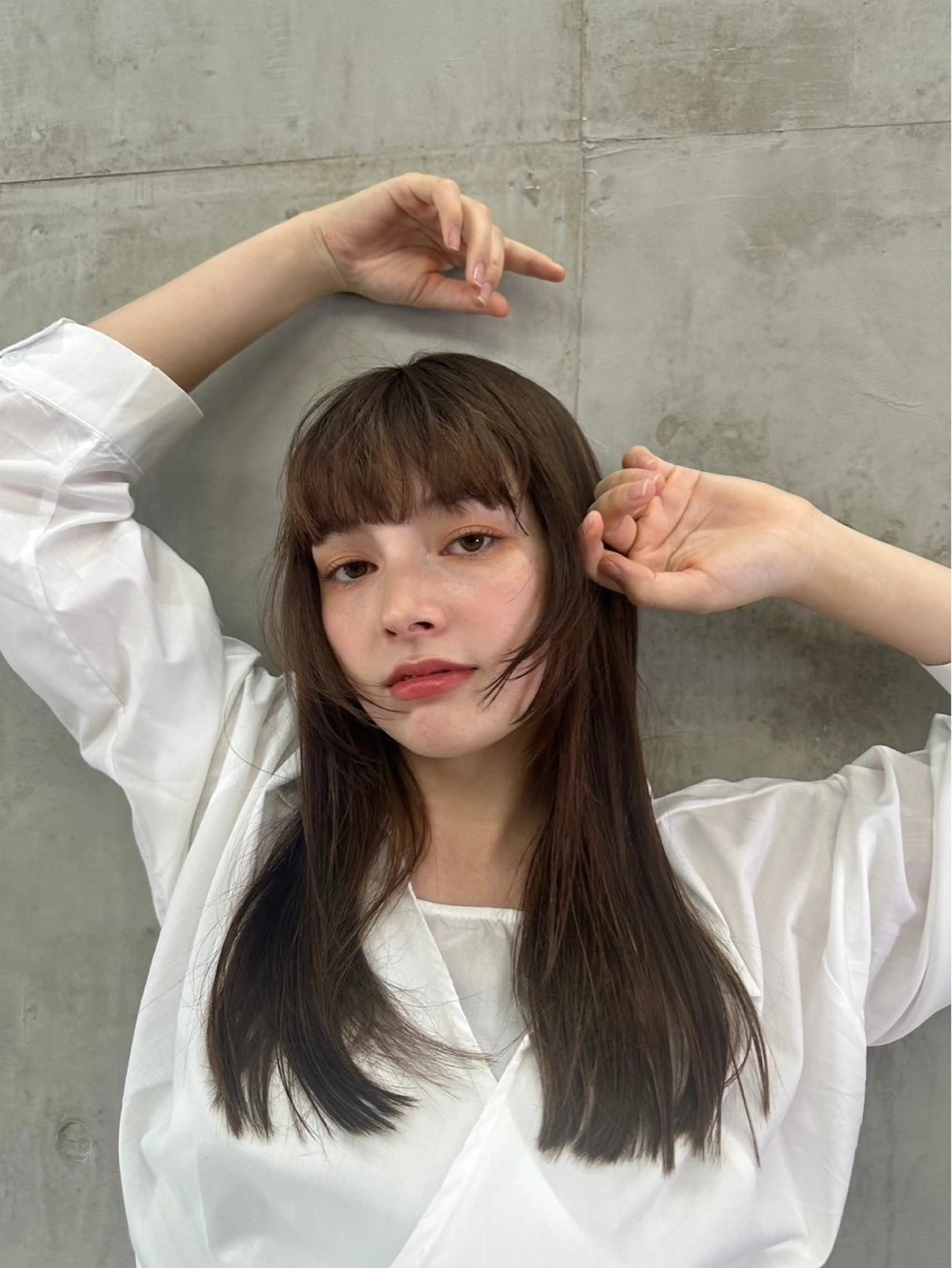ロング カラー ベージュカラー 顔まわりレイヤー レイヤーカット カット ヘアカラー トリートメント SALT WATER　恵比寿所属・レイヤーカット💫 ／HARUKA🎀のヘアスタイル