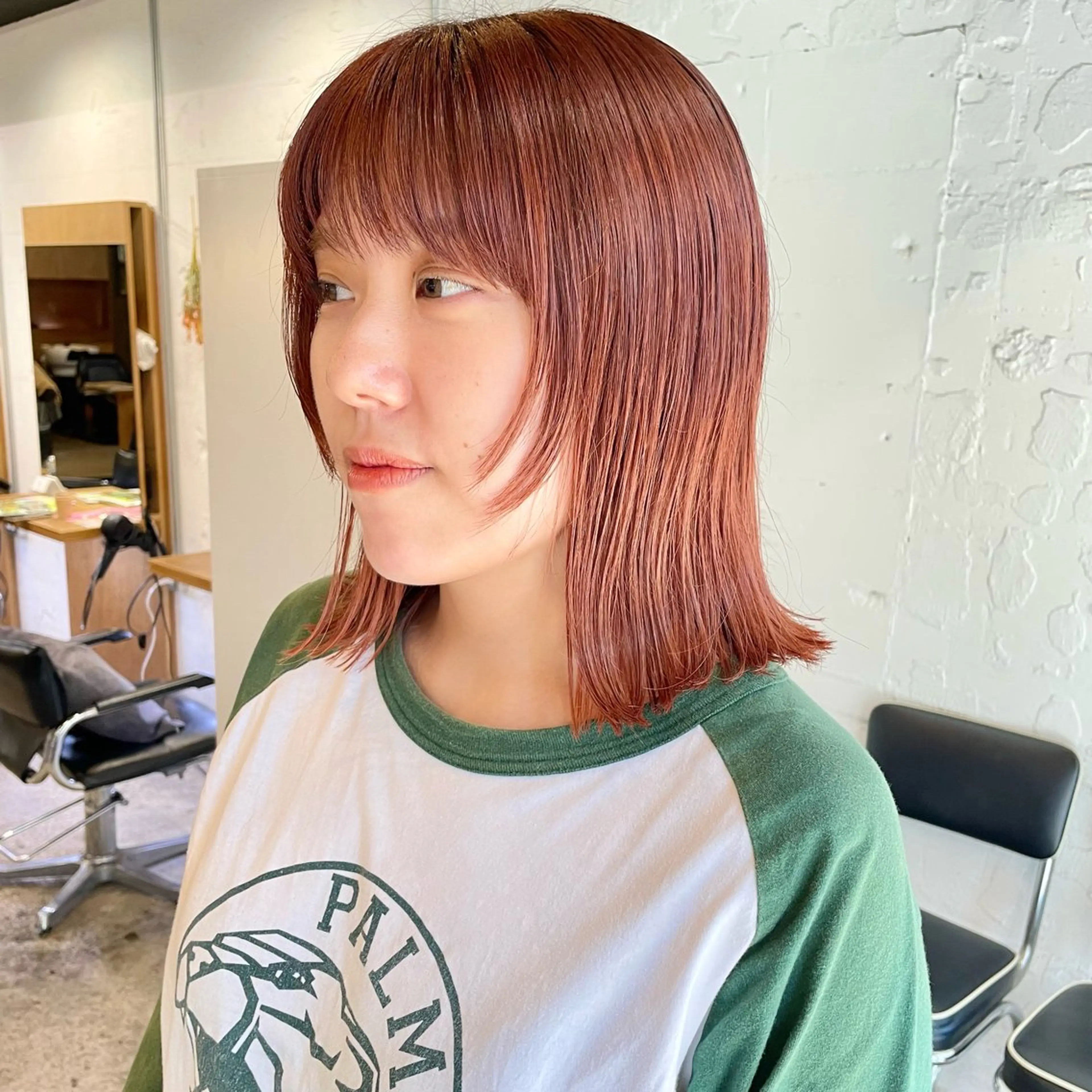 ミディアム カラー ヘアカラー トリートメント 🌿ボブ・レイヤー 🌿　木梨健太のヘアスタイル