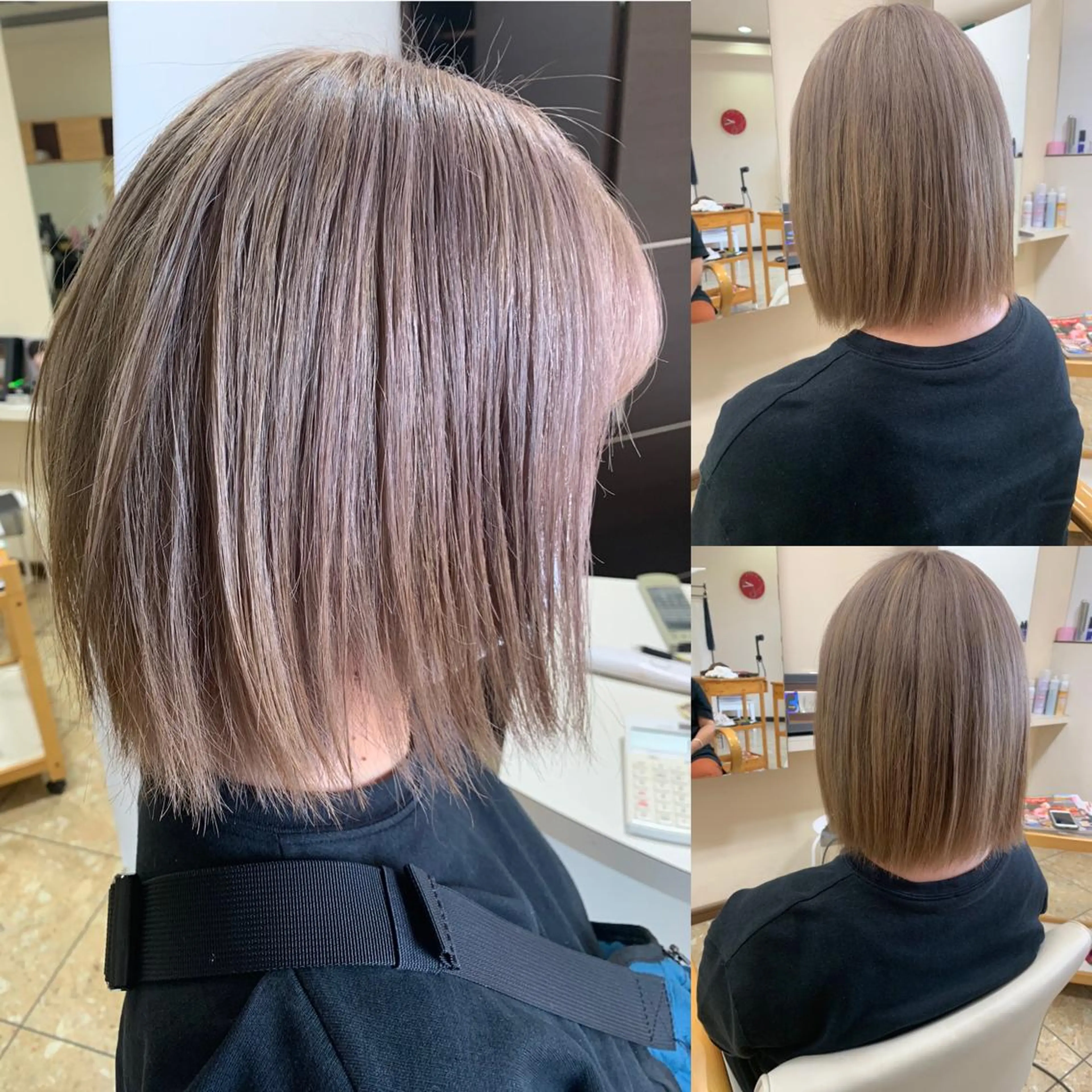 ショート カラー ベージュカラー 黒髪 ダブルカラー ハイトーンカラー ヘアーサロンaxia所属・上田 英樹のヘアスタイル