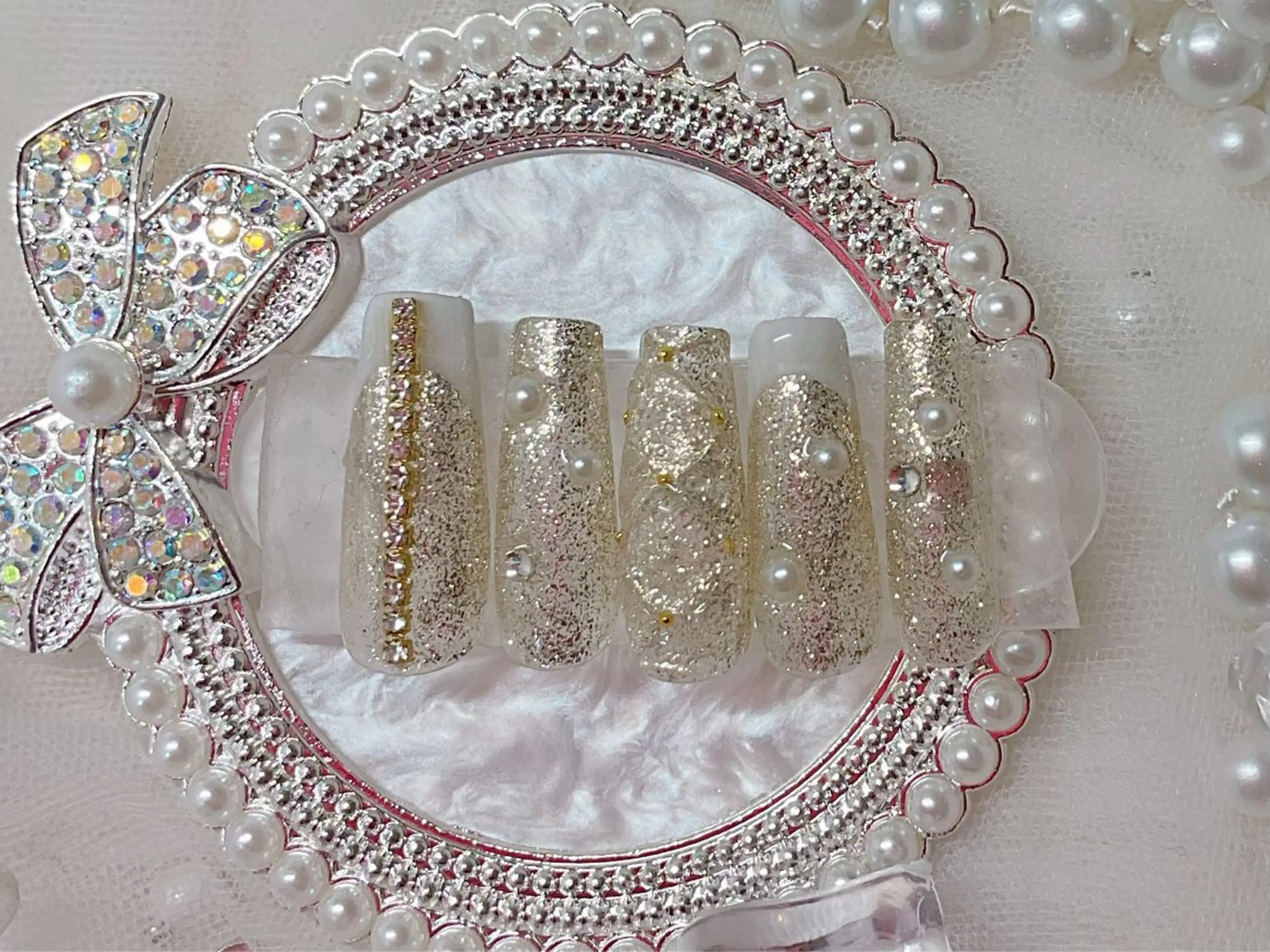 セミロング ハンドネイル Hanaai Salon新大久保店のネイルデザイン