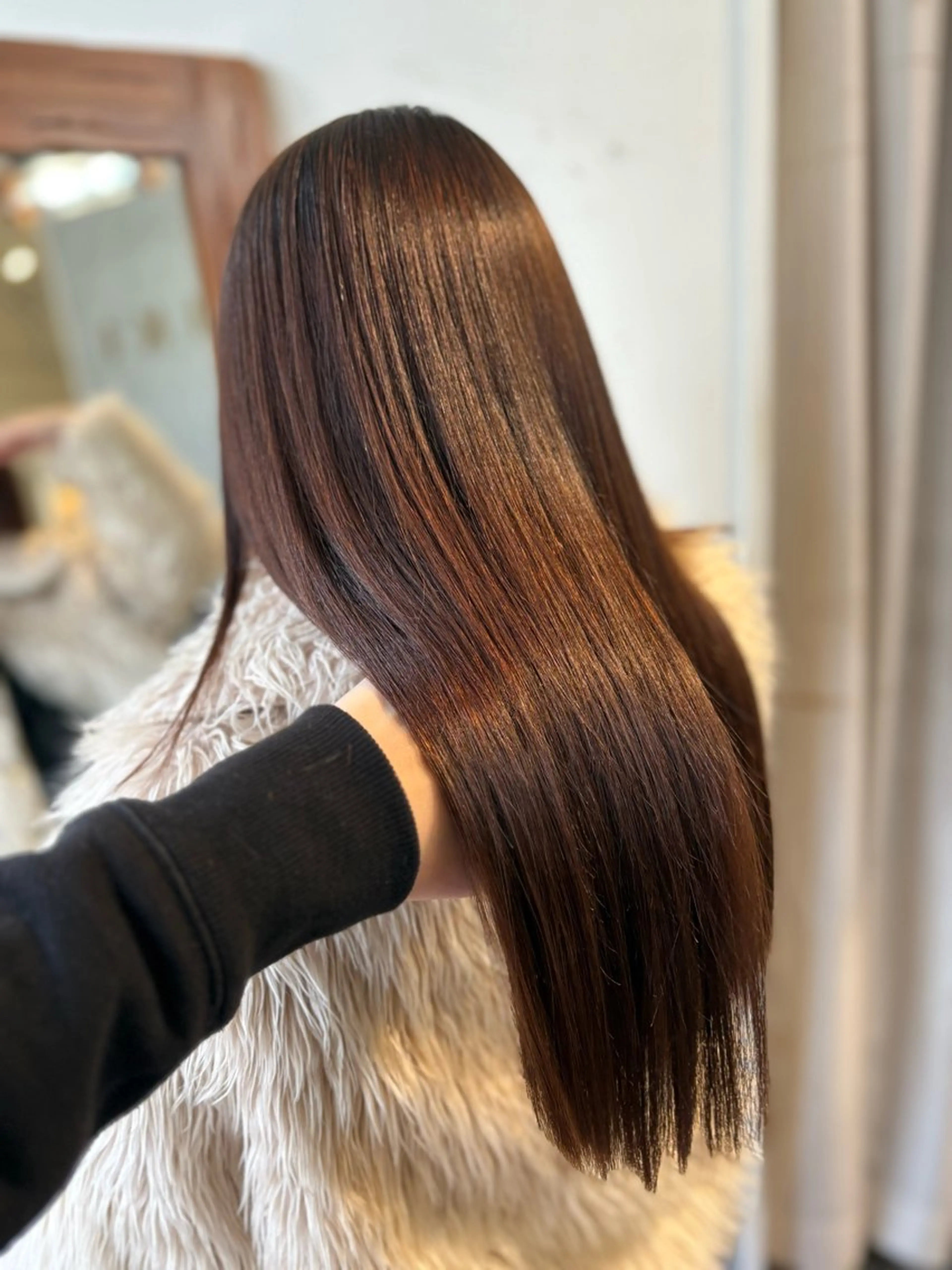 ロング 縮毛矯正 SIKI yuuna モテ韓国ヘア☁️のヘアスタイル