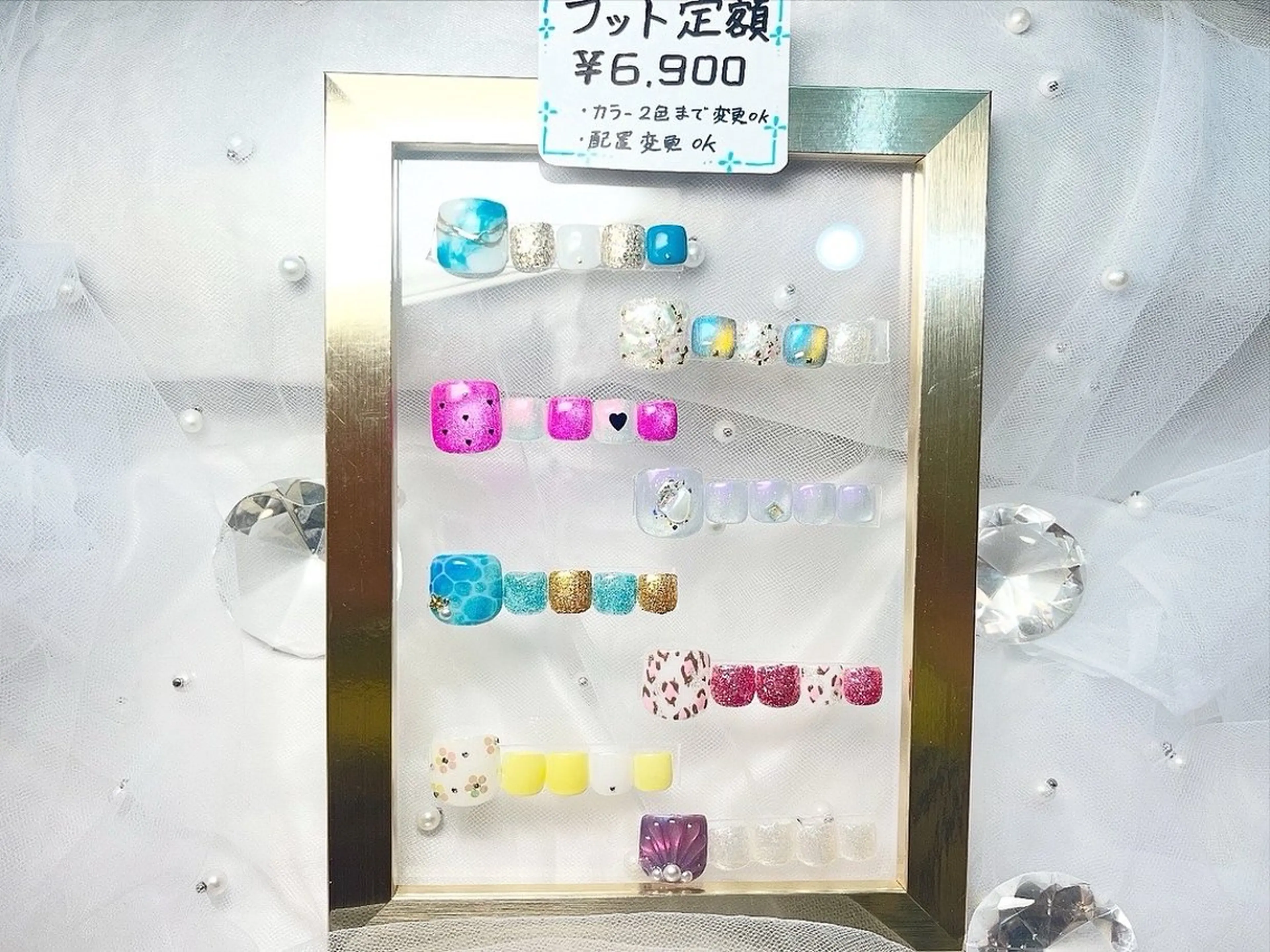 ネイル フットネイル フットネイル Queen nail 北堀江 ASUKAのネイルデザイン