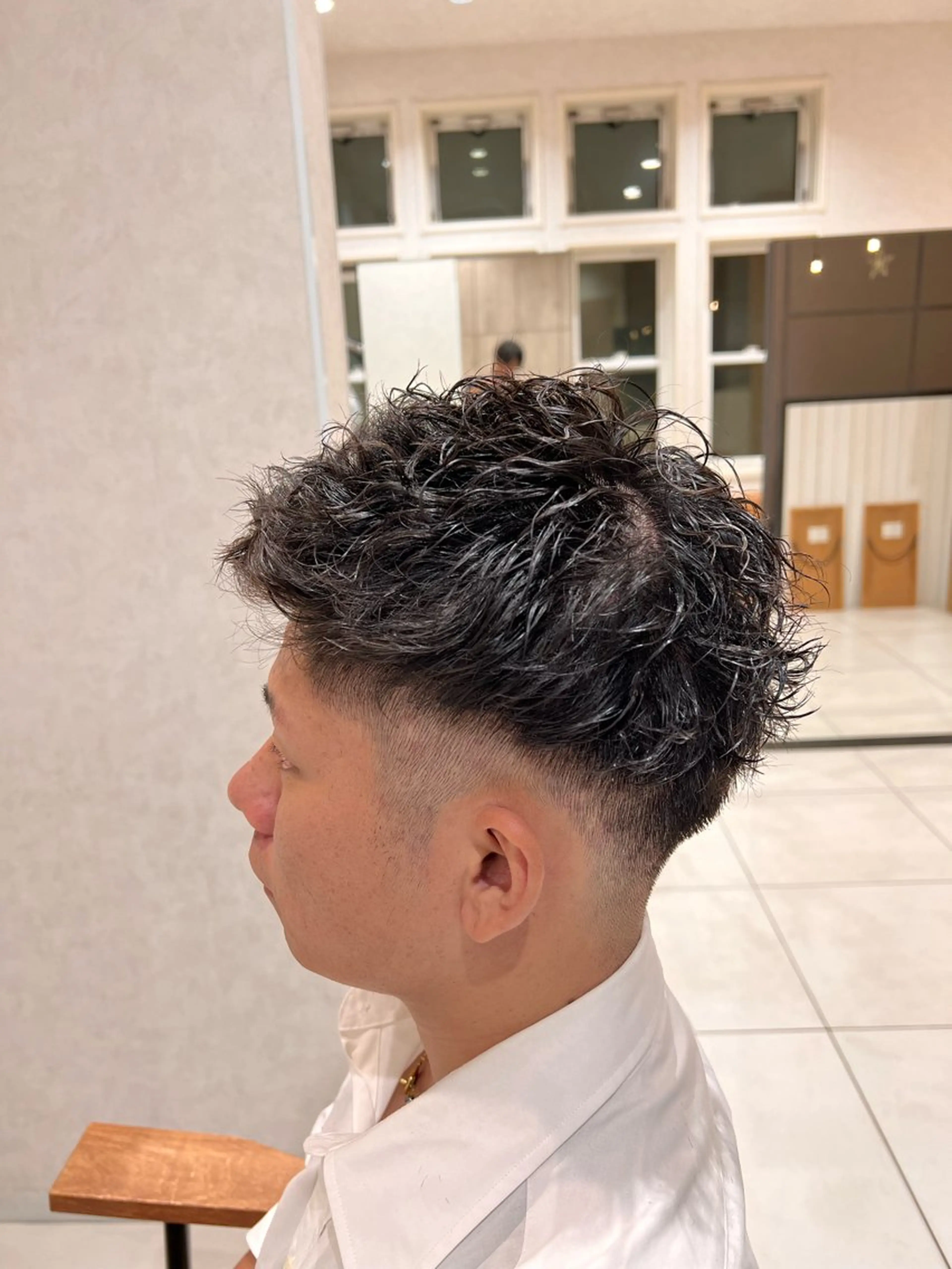 メンズ メンズパーマ メンズツイストパーマ ツイストパーマ レディースショート/ メンズパーマ/足立のヘアスタイル