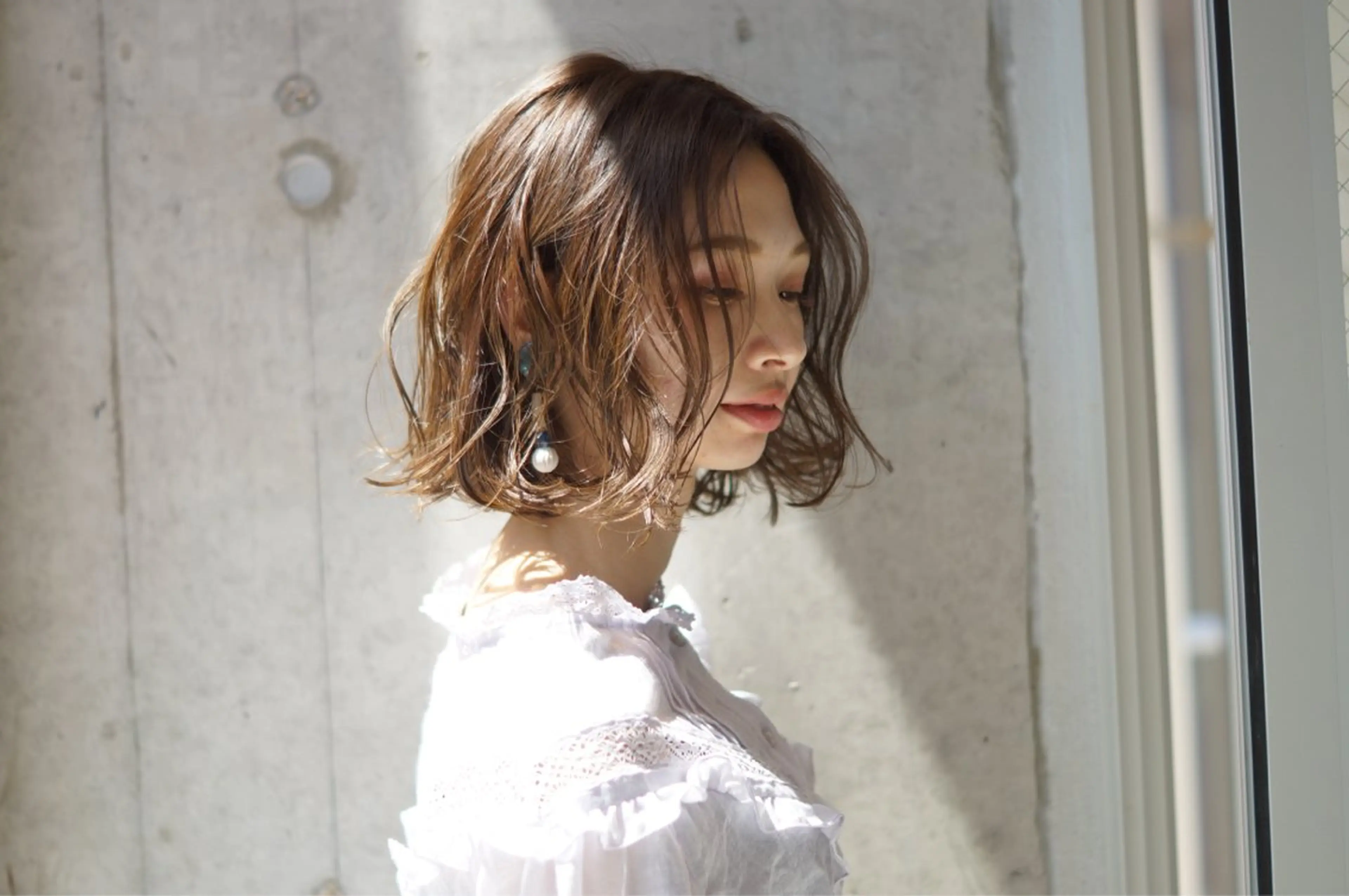 パーマ カット ヘアカラー 縮毛矯正 トリートメント hoNua. 栄/透明感カラーのヘアスタイル