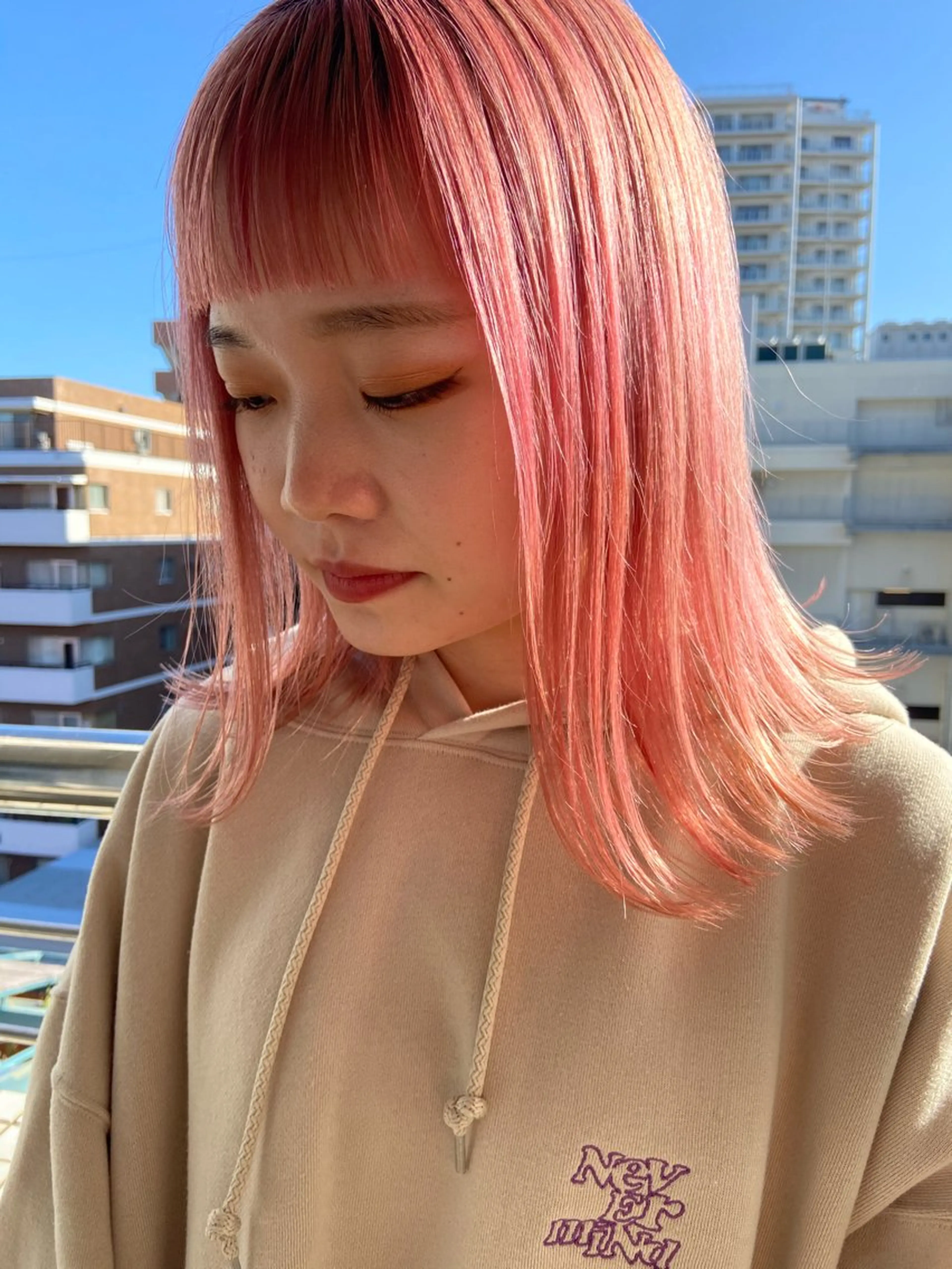 セミロング カラー ヘアカラー トリートメント Haru/THREE …by velvetのヘアスタイル