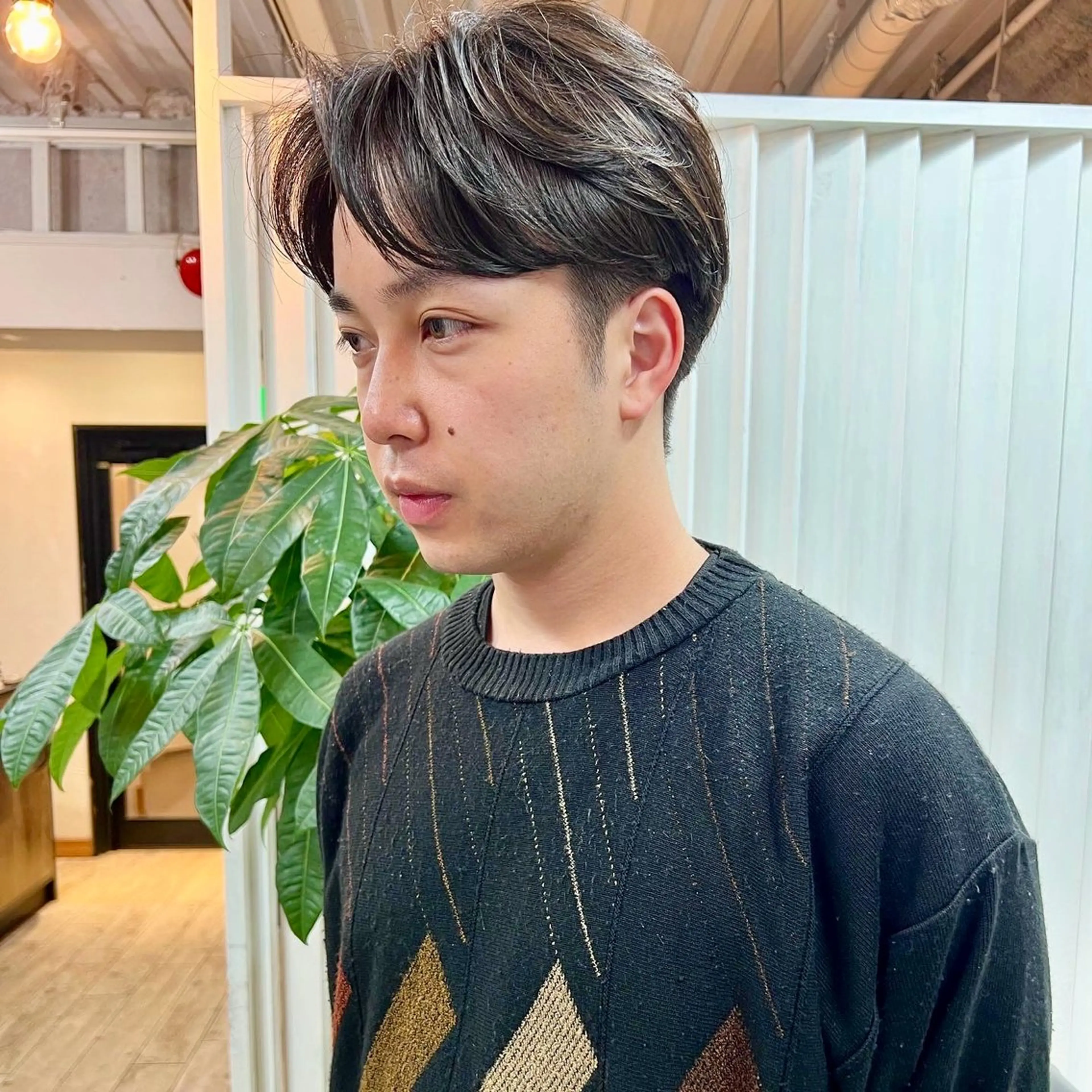 ミディアム パーマ メンズ カット パーマ ヘアセット 【池袋/スパイキー ショート】ⓝⓘⓜⓤのヘアスタイル