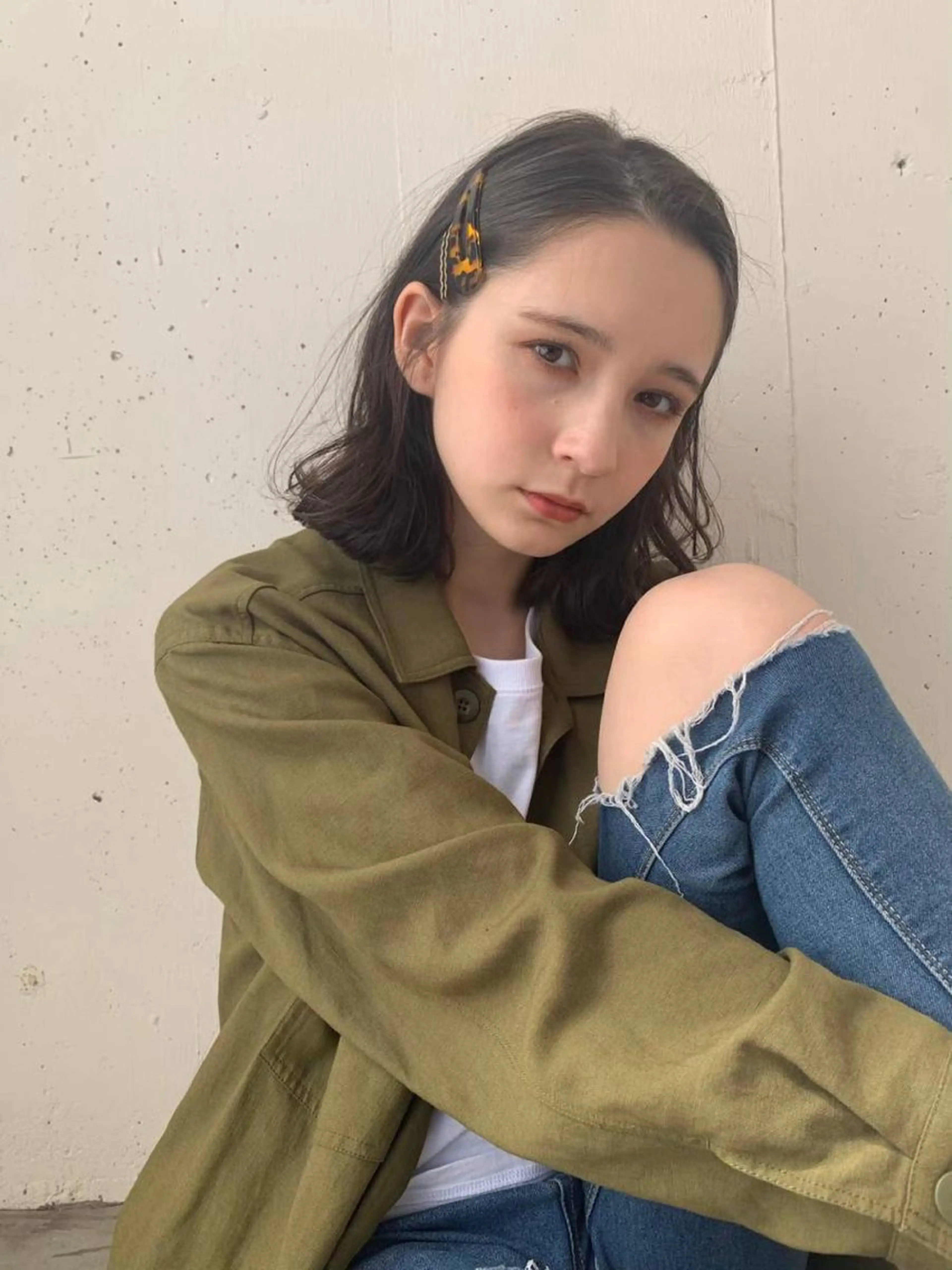 ミディアム カラー ブリーチカラー💛 モテ髪💛AMIのヘアスタイル