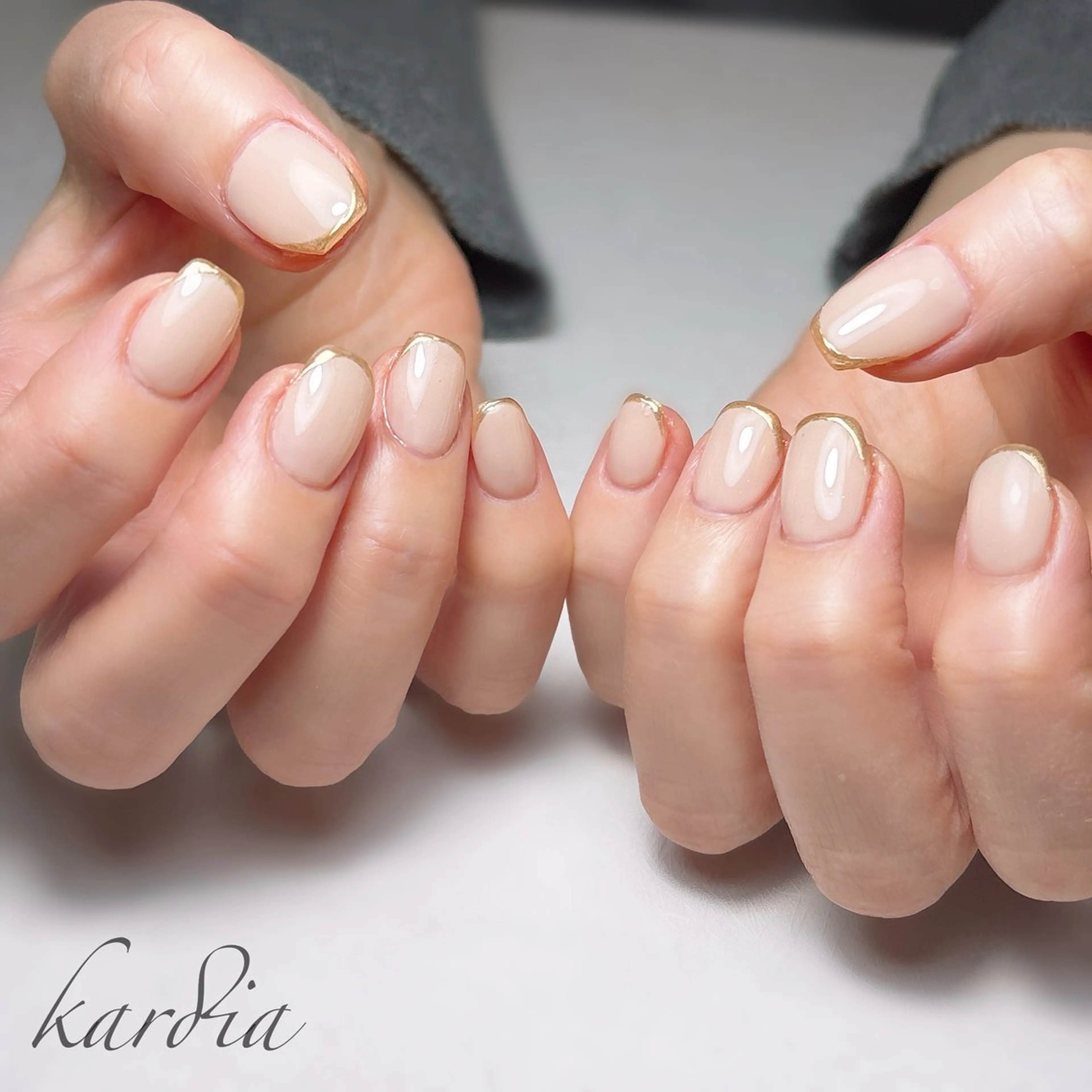ネイル ハンドネイル καρδιά -ｶﾙﾃﾞｨｱ-のネイルデザイン