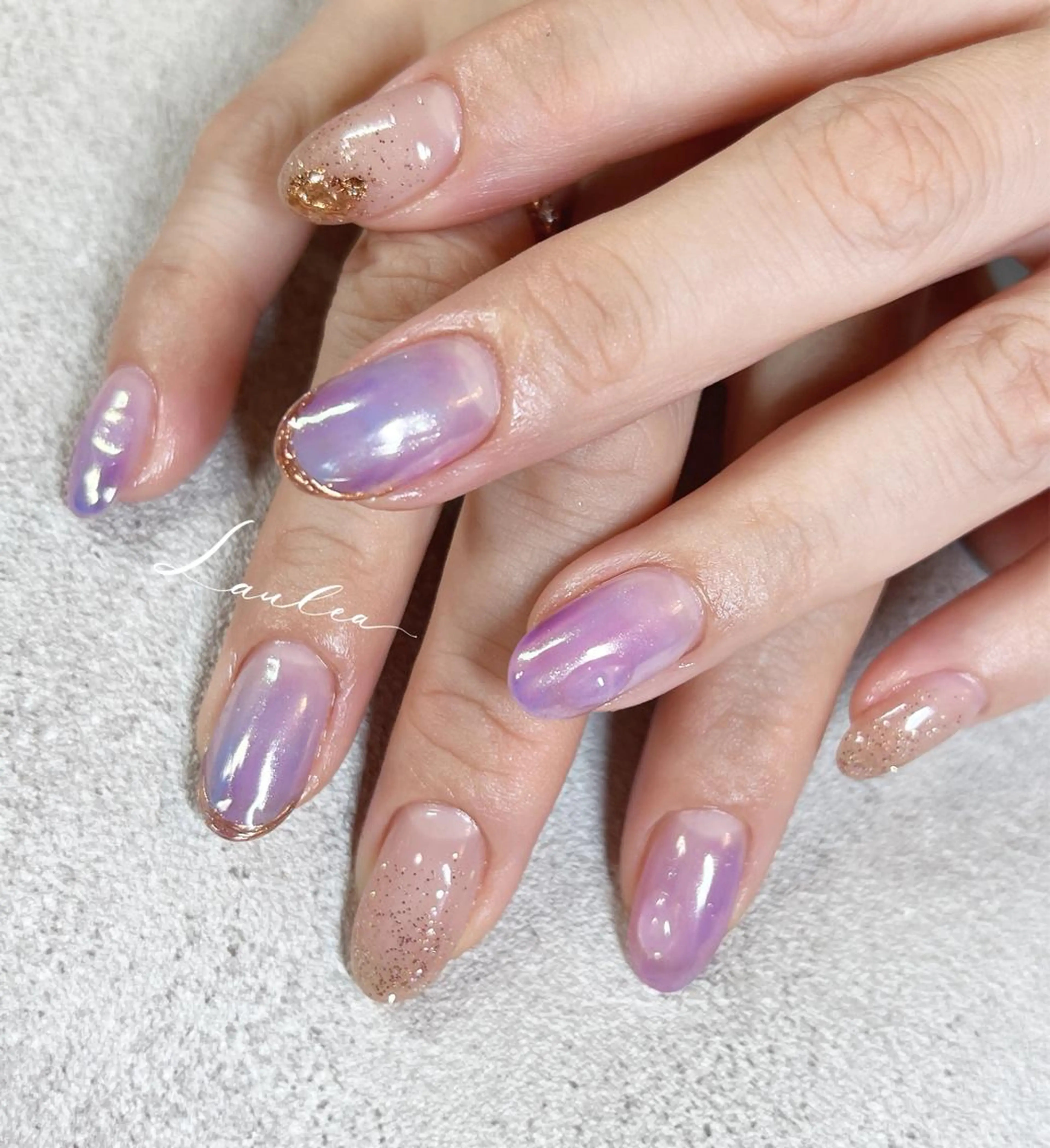 ネイル フットネイル 韓国ネイル ハンドネイル nail salon Lauleaのネイルデザイン