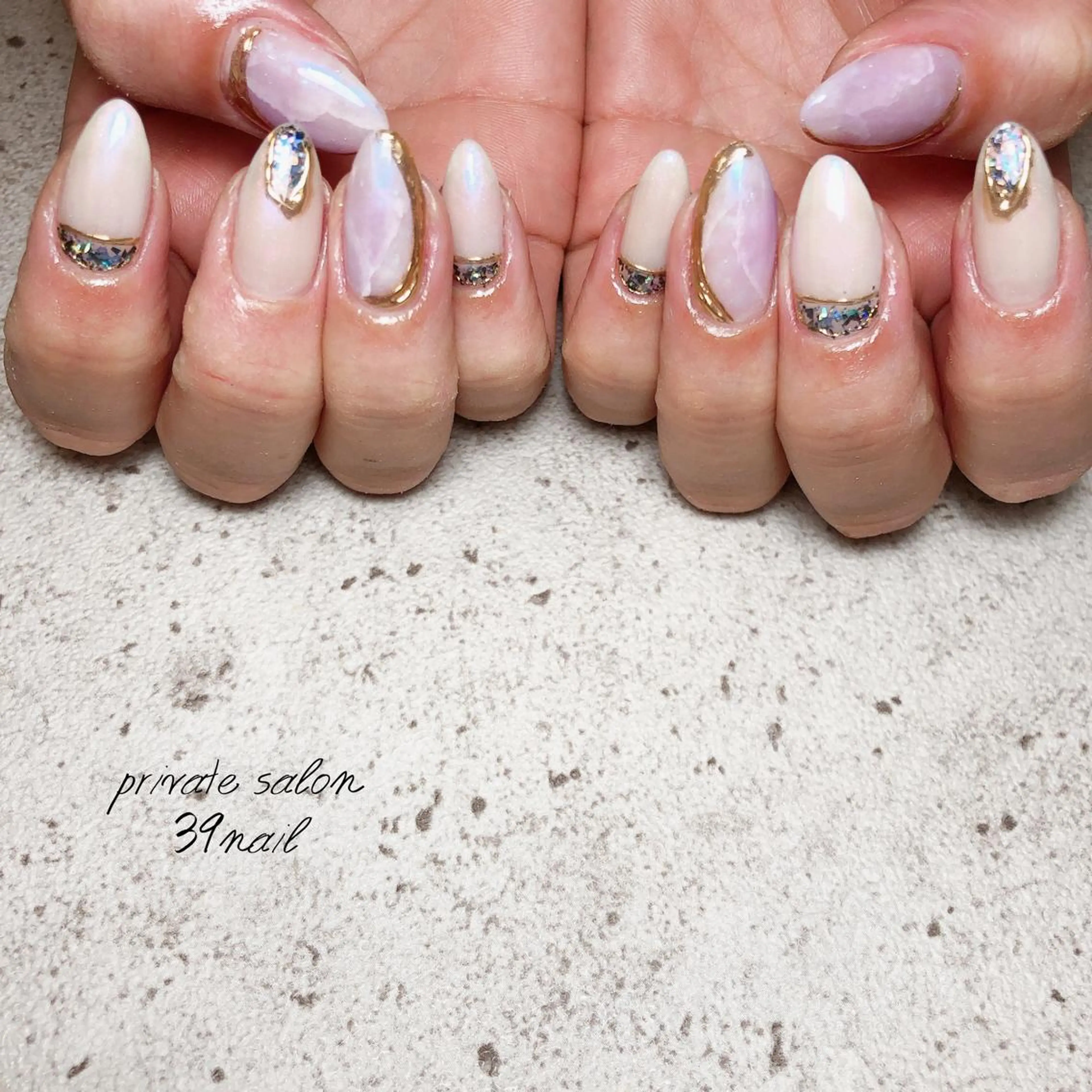 ミディアム ネイル ハンドネイル 京橋 【39nail】のネイルデザイン