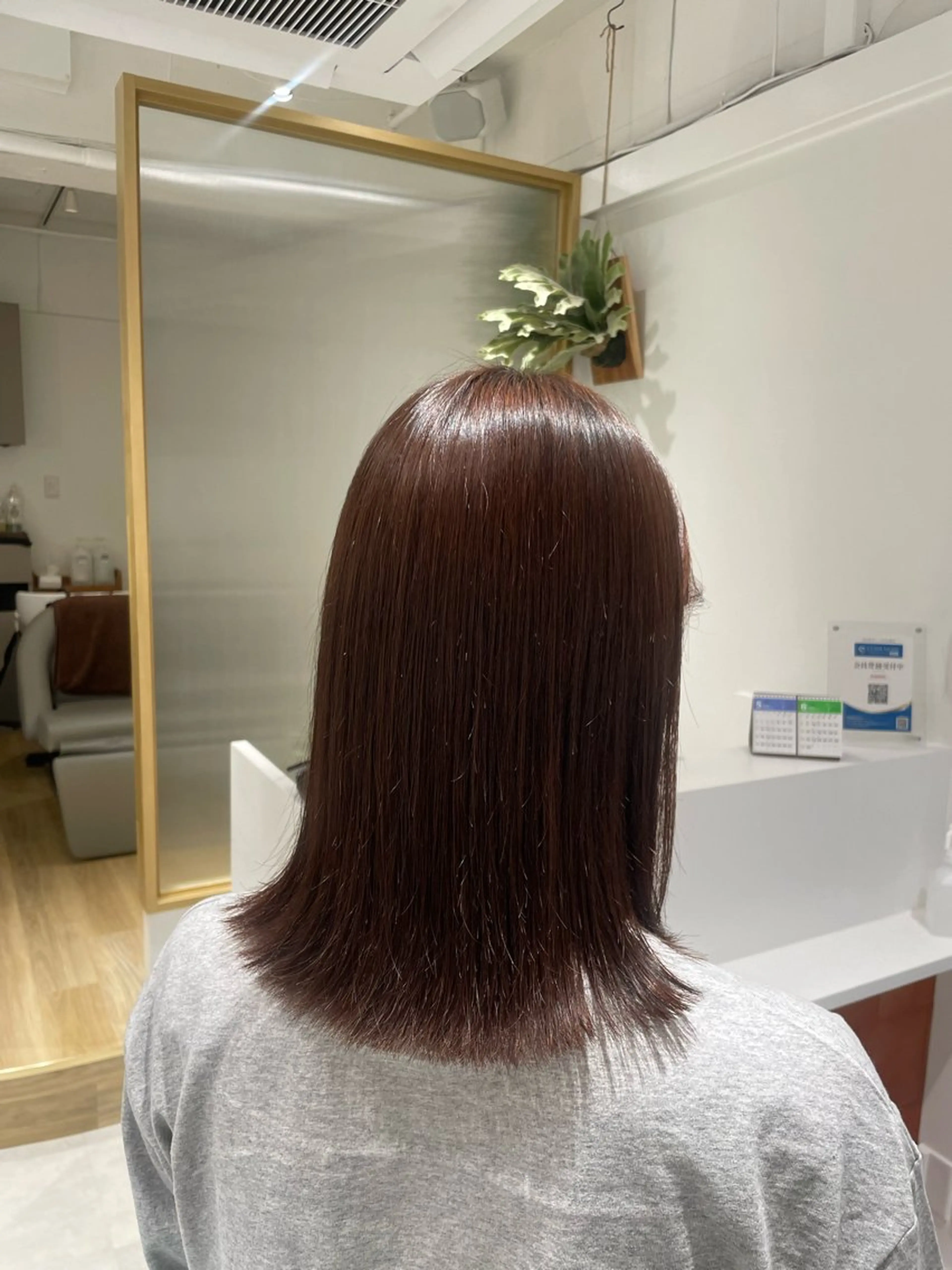 セミロング カット 縮毛矯正 BRIGHT所属・🩶透明感カラー🩶 アズサのヘアスタイル