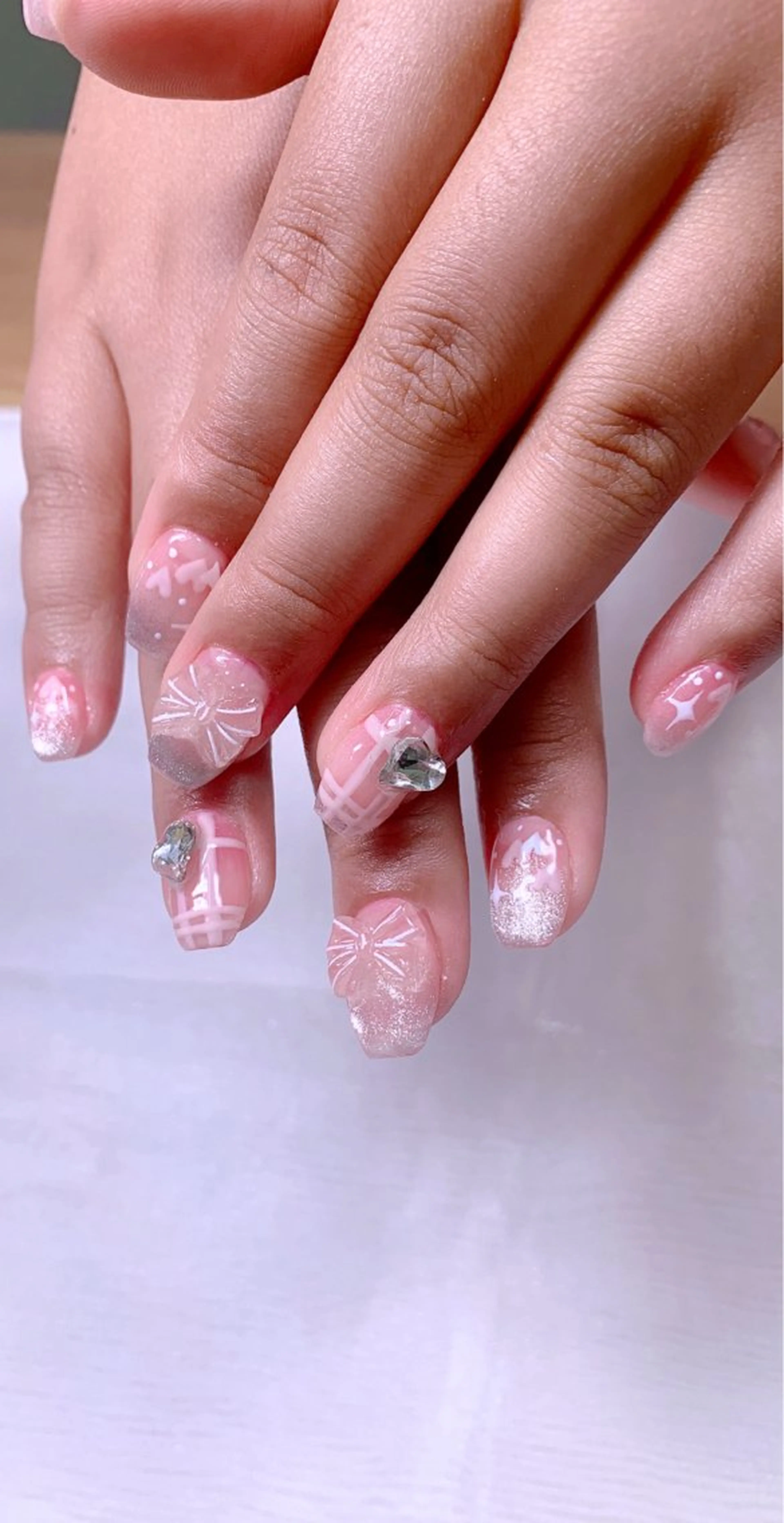 ネイル ハート マグネットネイル Cute Tips nailのネイルデザイン