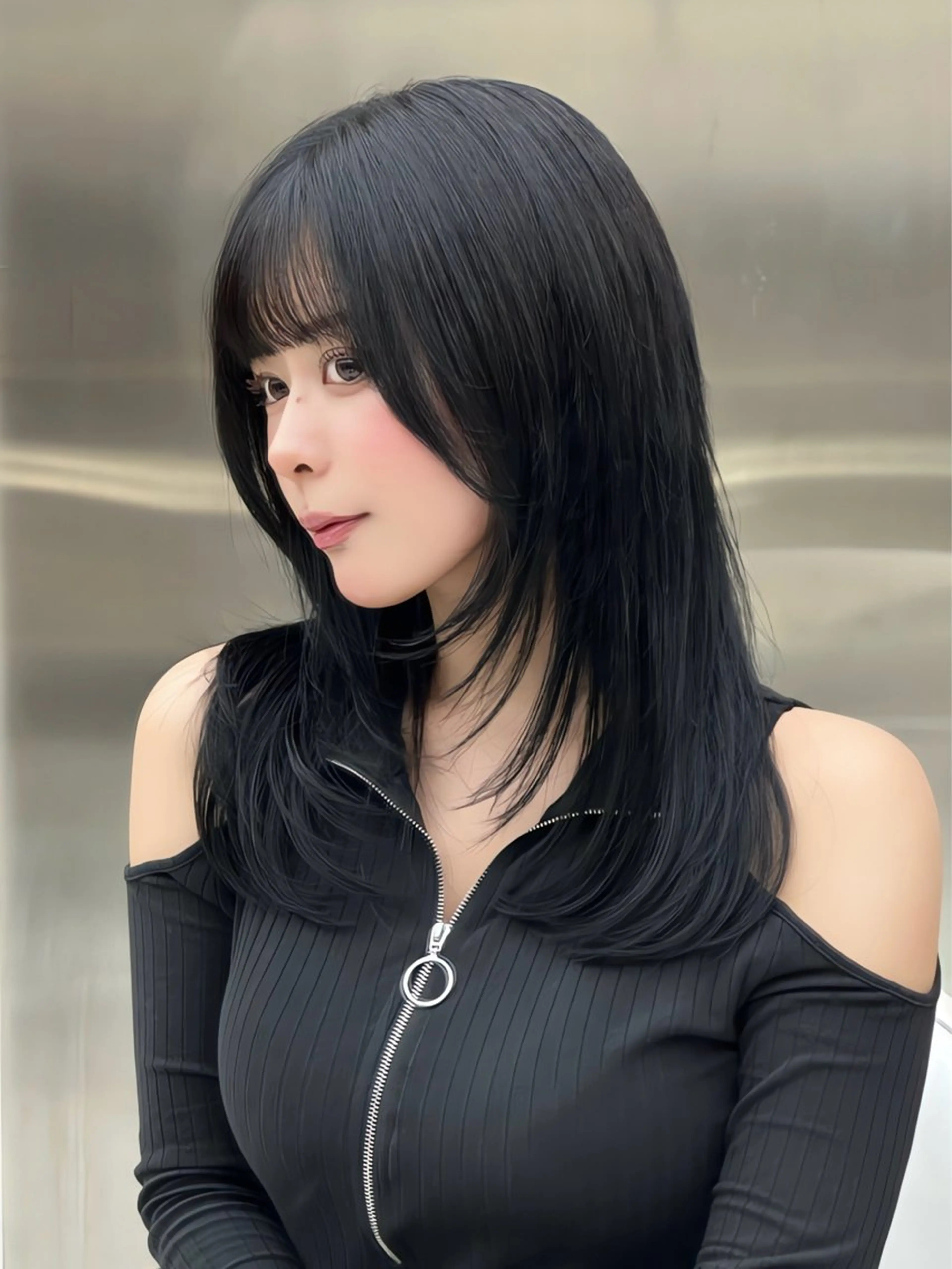 セミロング カラー カット ヘアカラー トリートメント SALOWIN三軒茶屋店所属・🇰🇷韓国レイヤー の神様🇰🇷のヘアスタイル