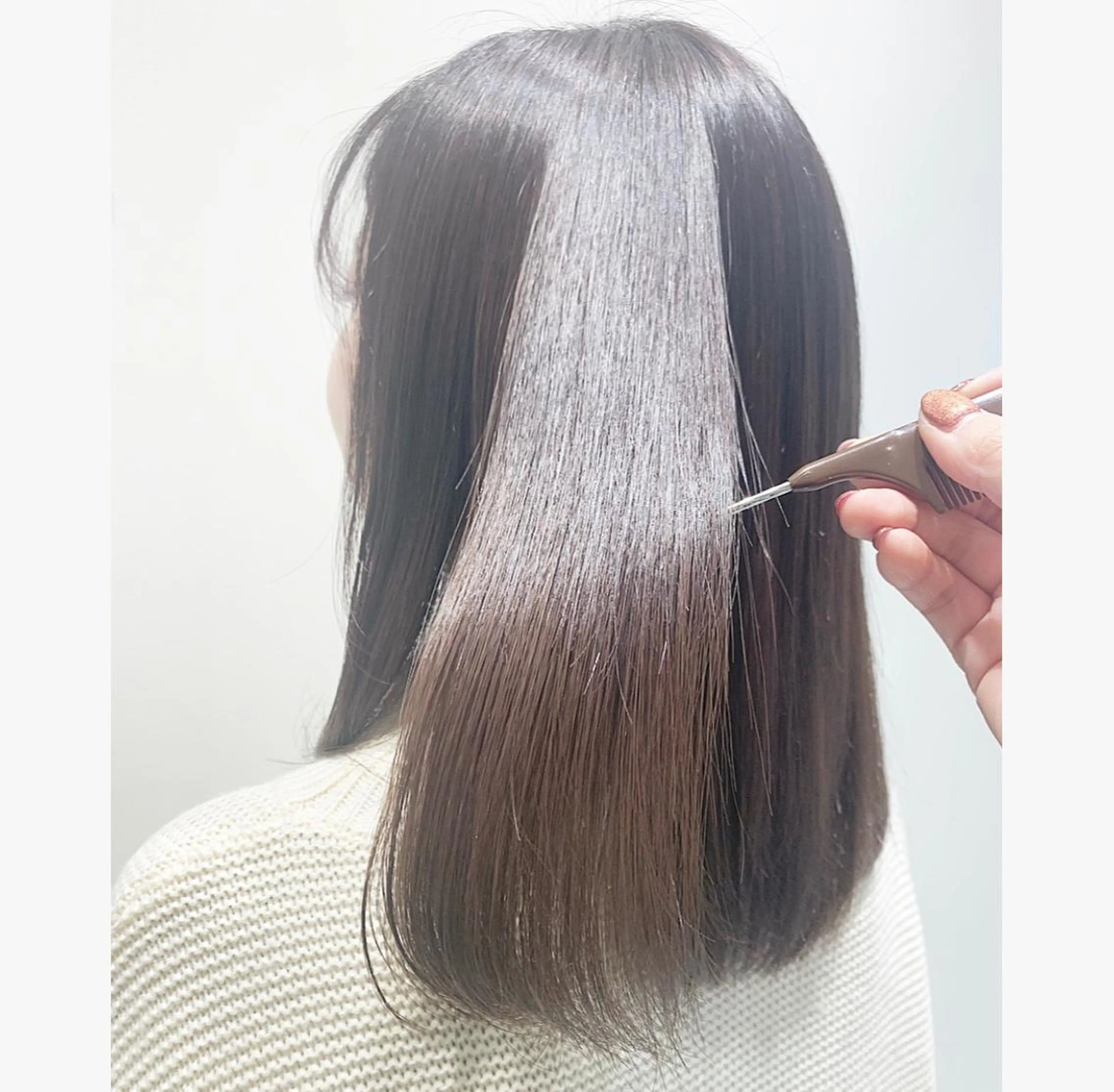 セミロング パーマ カット 縮毛矯正 💙美髪救世主💙 関華蓮のヘアスタイル