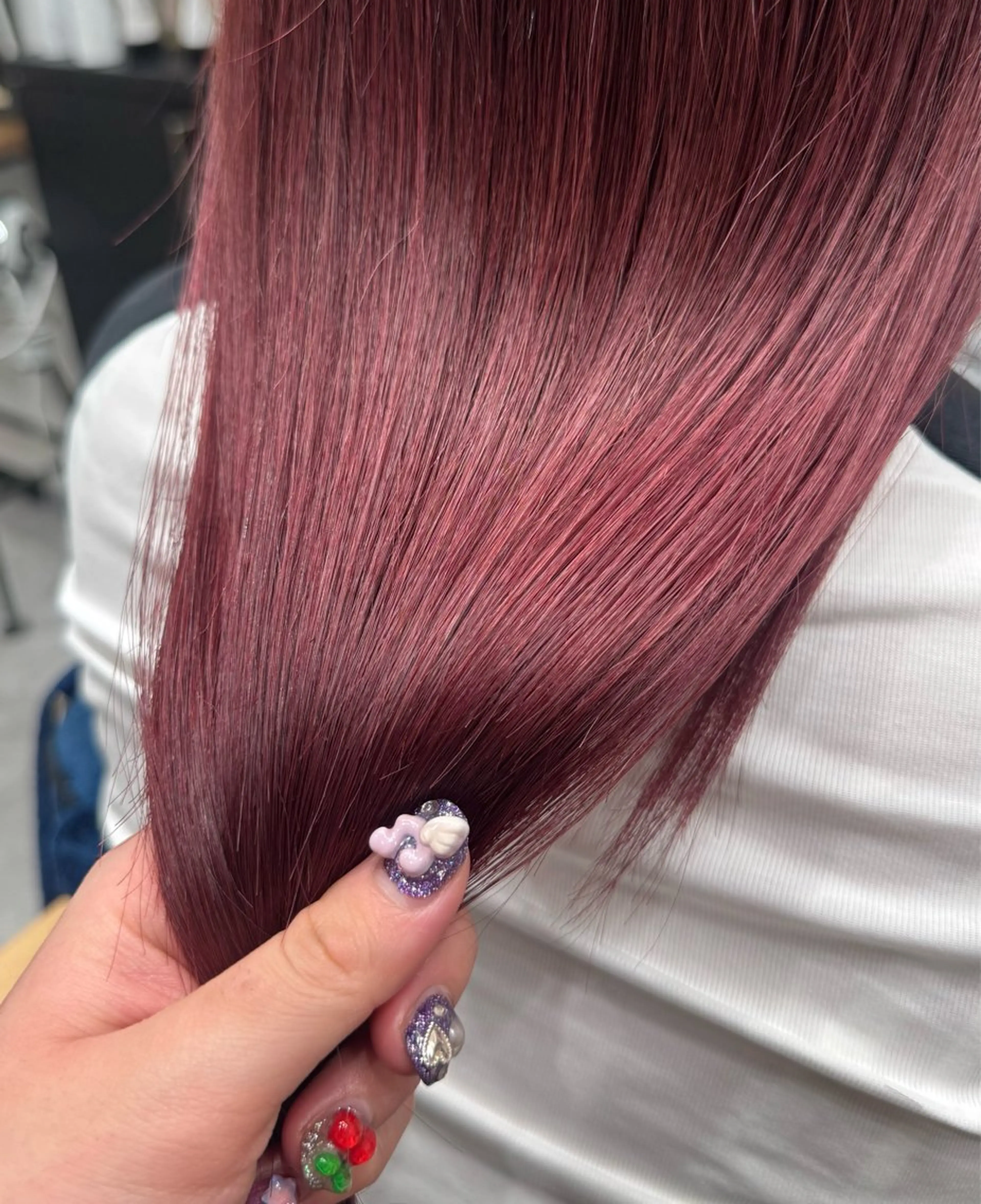 ロング カラー 𝘀𝗮𝗲/柏の葉 / カットモデルのヘアスタイル