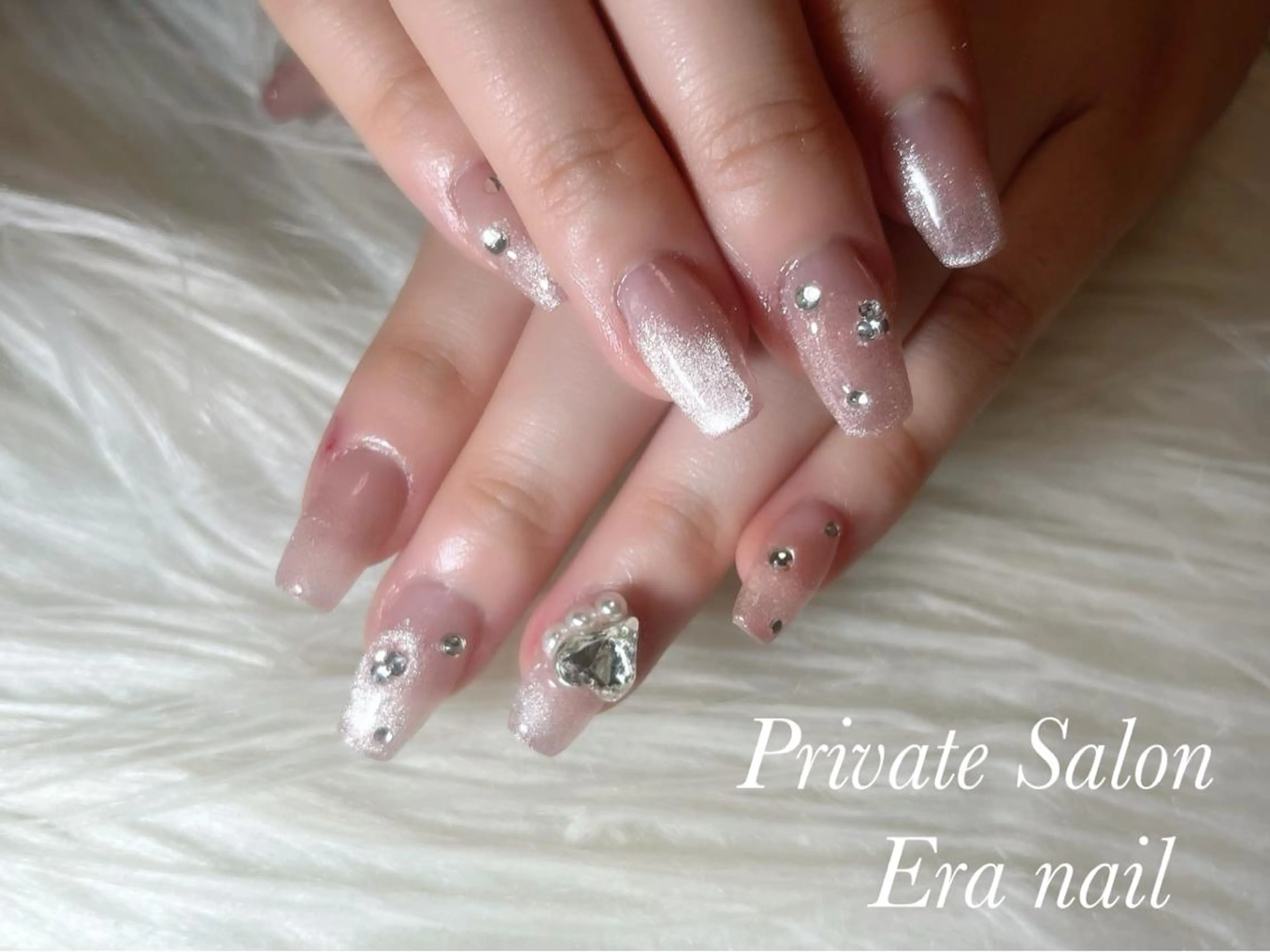 ネイル グラデーション マグネットネイル スカルプネイル ショートネイル Era nailのネイルデザイン