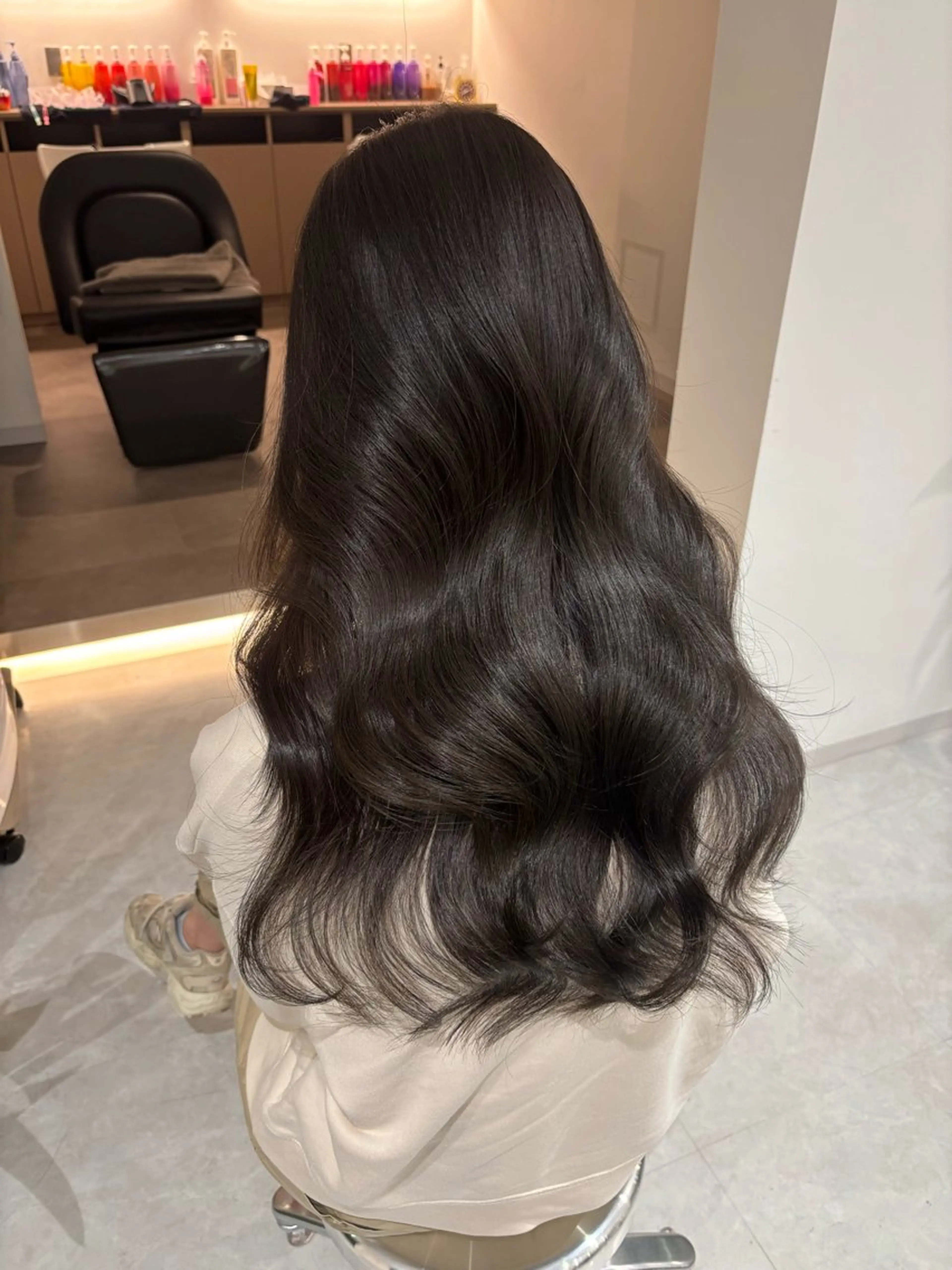 セミロング カラー ベージュカラー ブリーチ ブラウンカラー ケアブリーチ カシス カット ヘアカラー トリートメント 艶感×抜け感hair /ReLit 正源のヘアスタイル