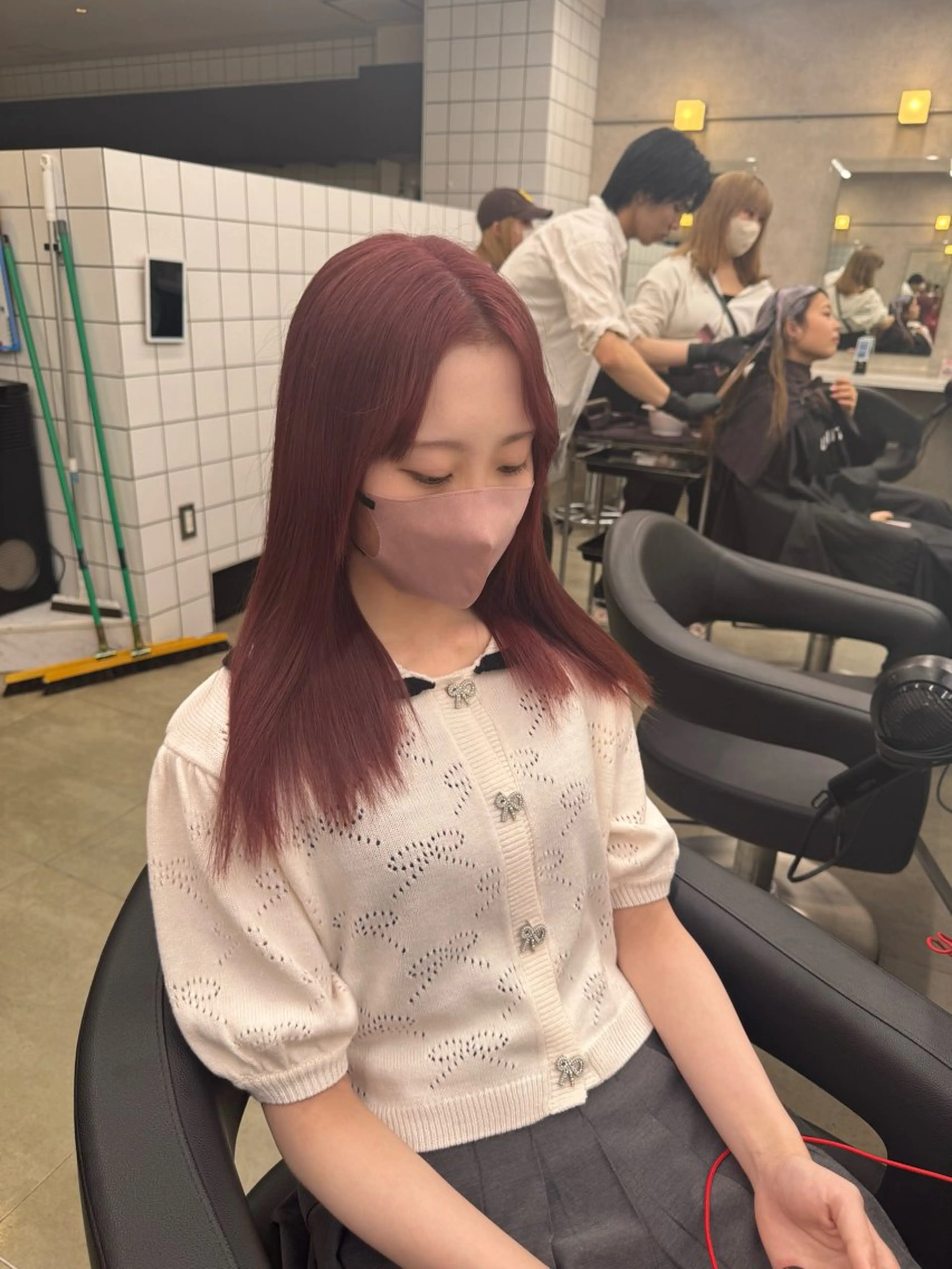 ロング カラー パーマ ヘアアレンジ メンズ キッズ 🍒暖色系 カラー🍒MEIのヘアスタイル