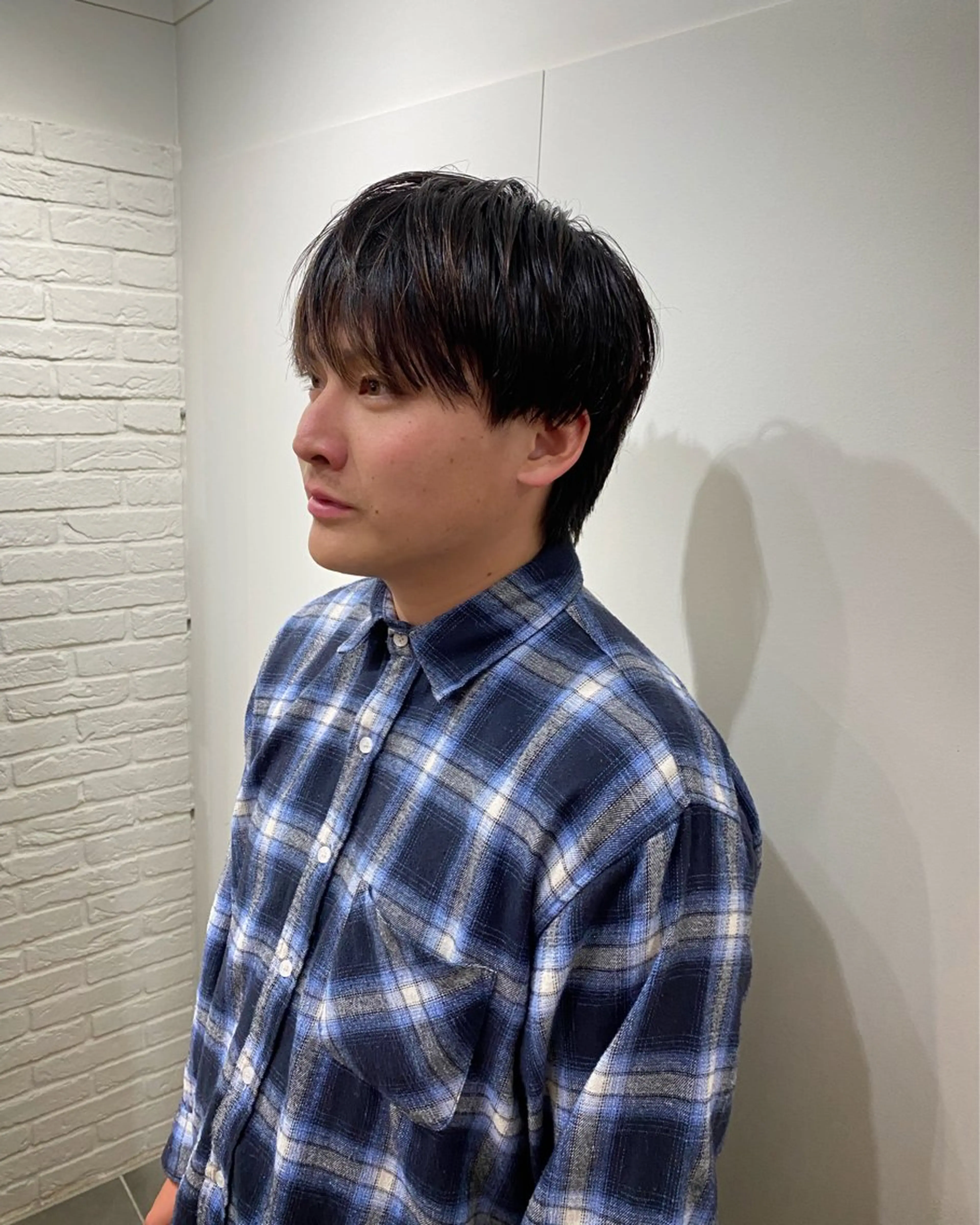 メンズ マッシュ センターパート 田形清流のヘアスタイル
