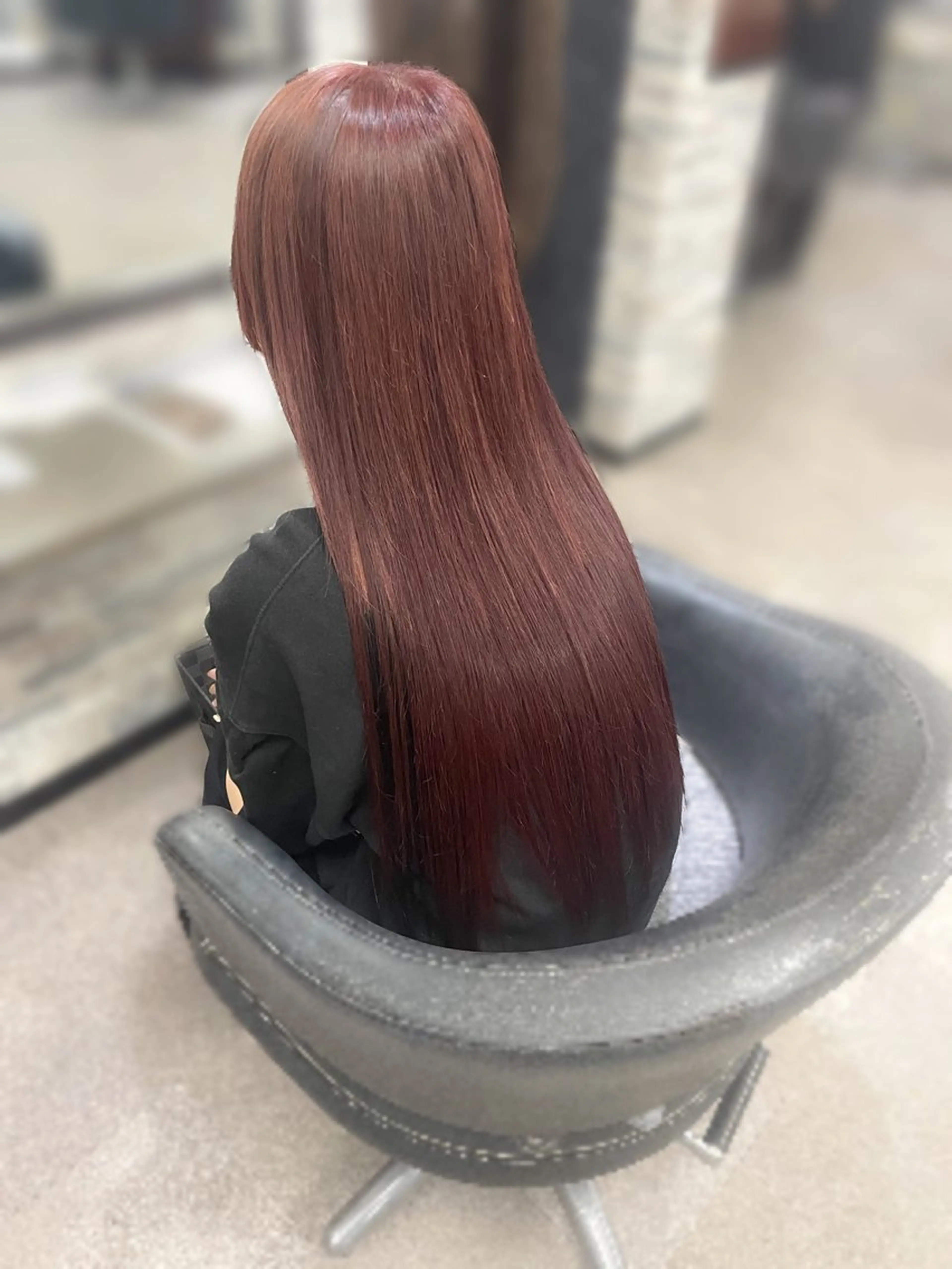 ロング カラー ブラウンカラー レッドカラー レッドブラウン エクステ 髪質改善 カット ヘアカラー トリートメント エクステ ハイトーンエクステ 🎩カズキ🎩のヘアスタイル