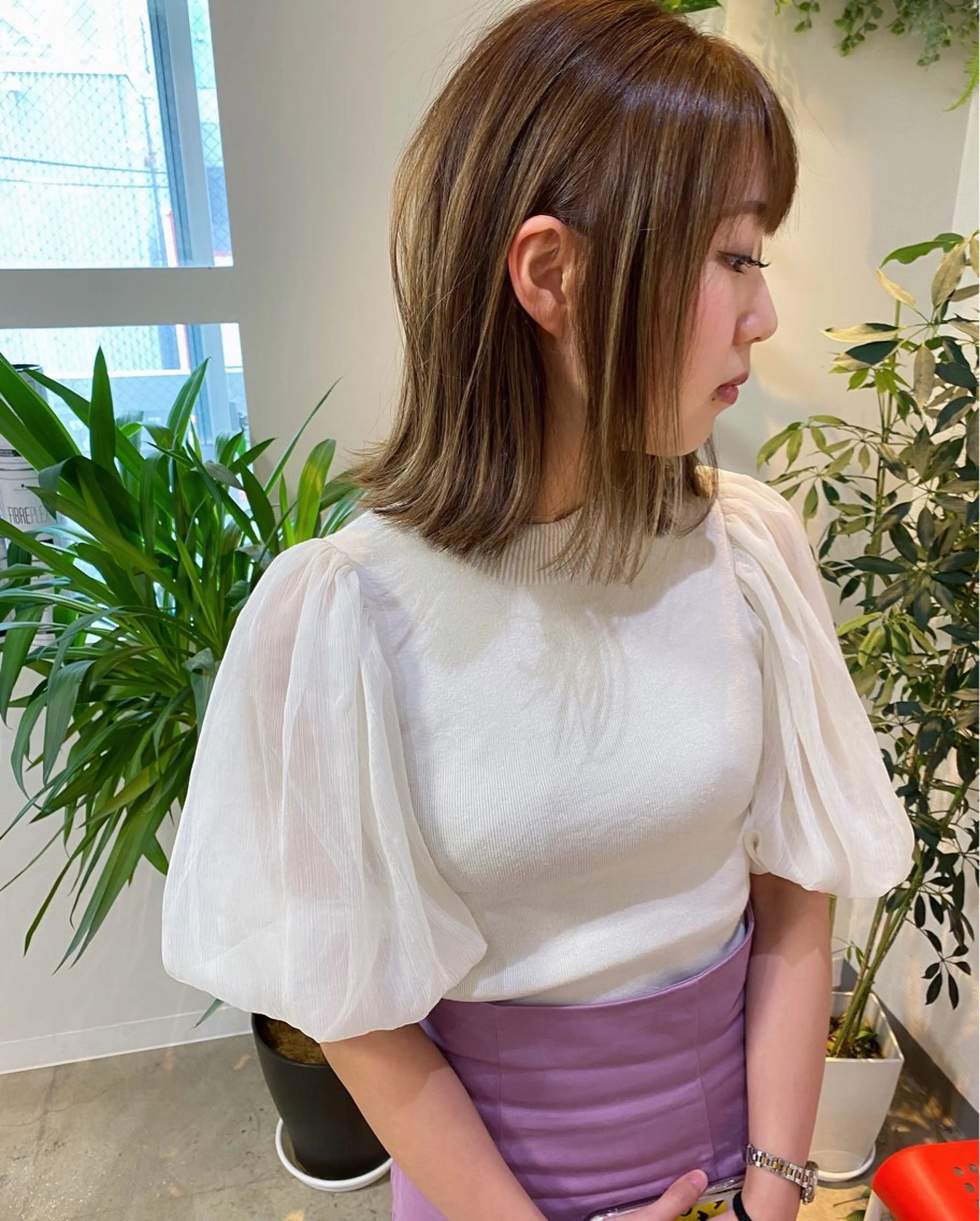 ミディアム カラー ヘアカラー 長井浩気 -ナガイヒロキ-のヘアスタイル