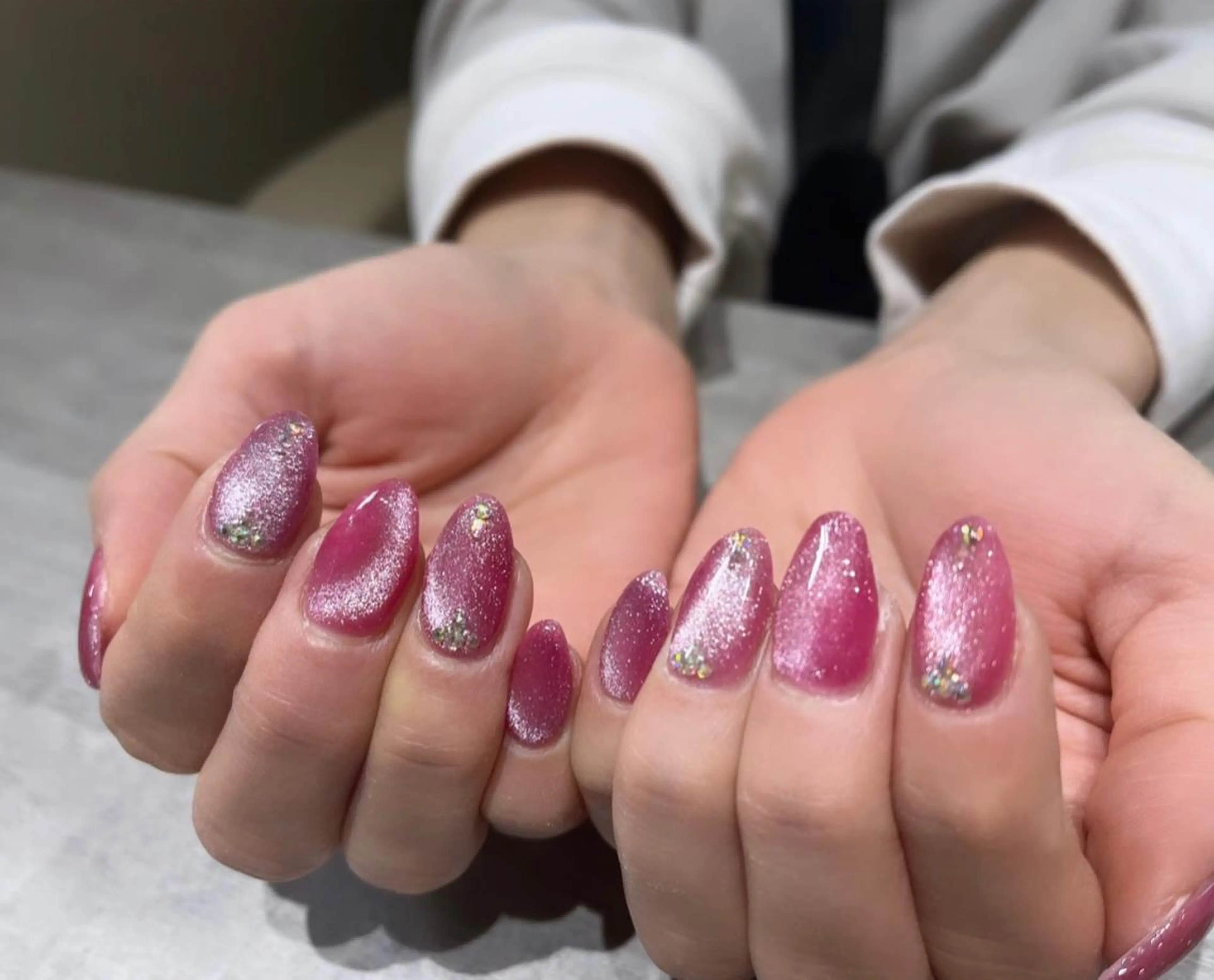 ネイル マグネットネイル ワンカラーネイル ハンドネイル nail room9 ☺︎のネイルデザイン
