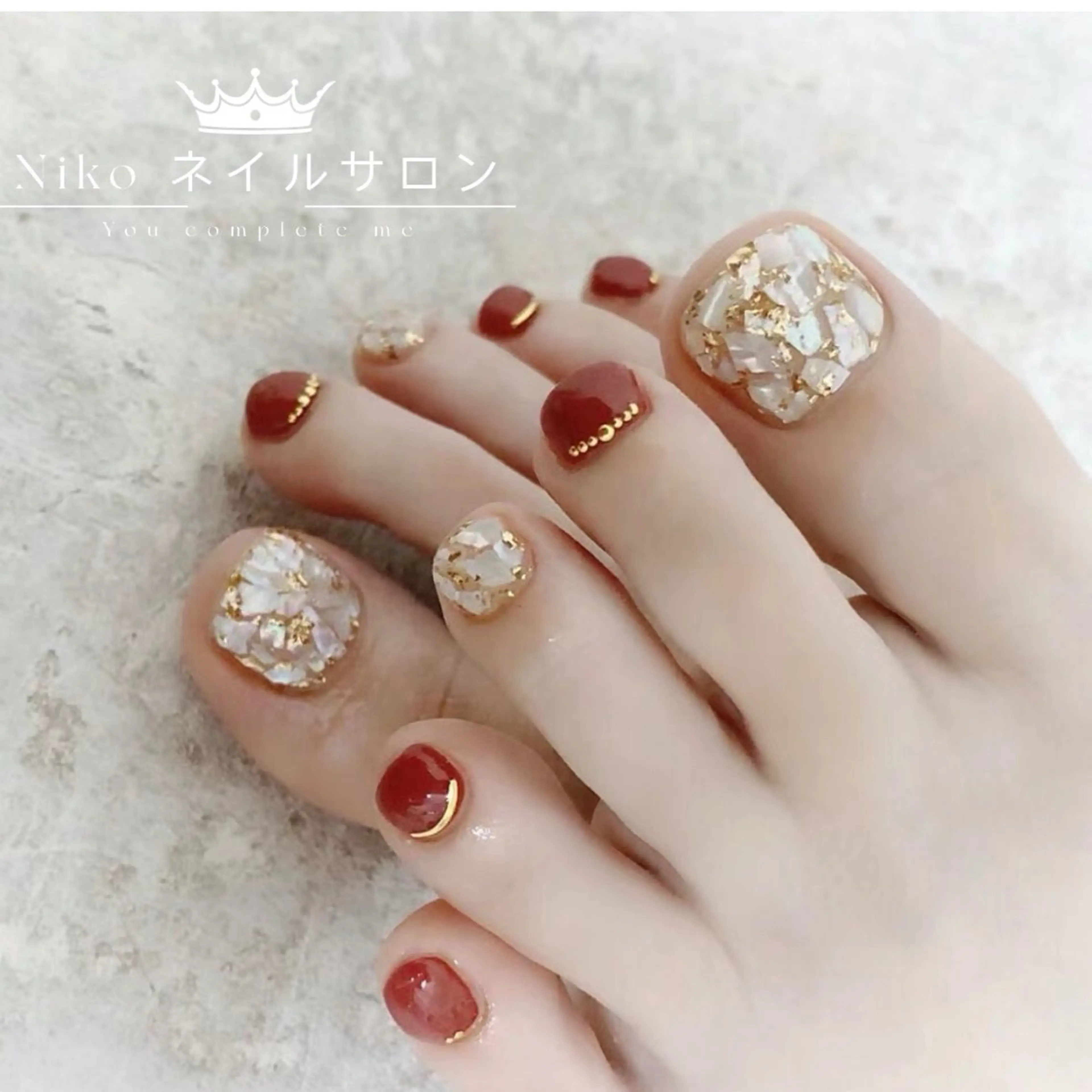 ネイル チークネイル 長さ出し フットネイル フレンチネイル ジェルネイル Niko Nail salon 銀座本店のネイルデザイン