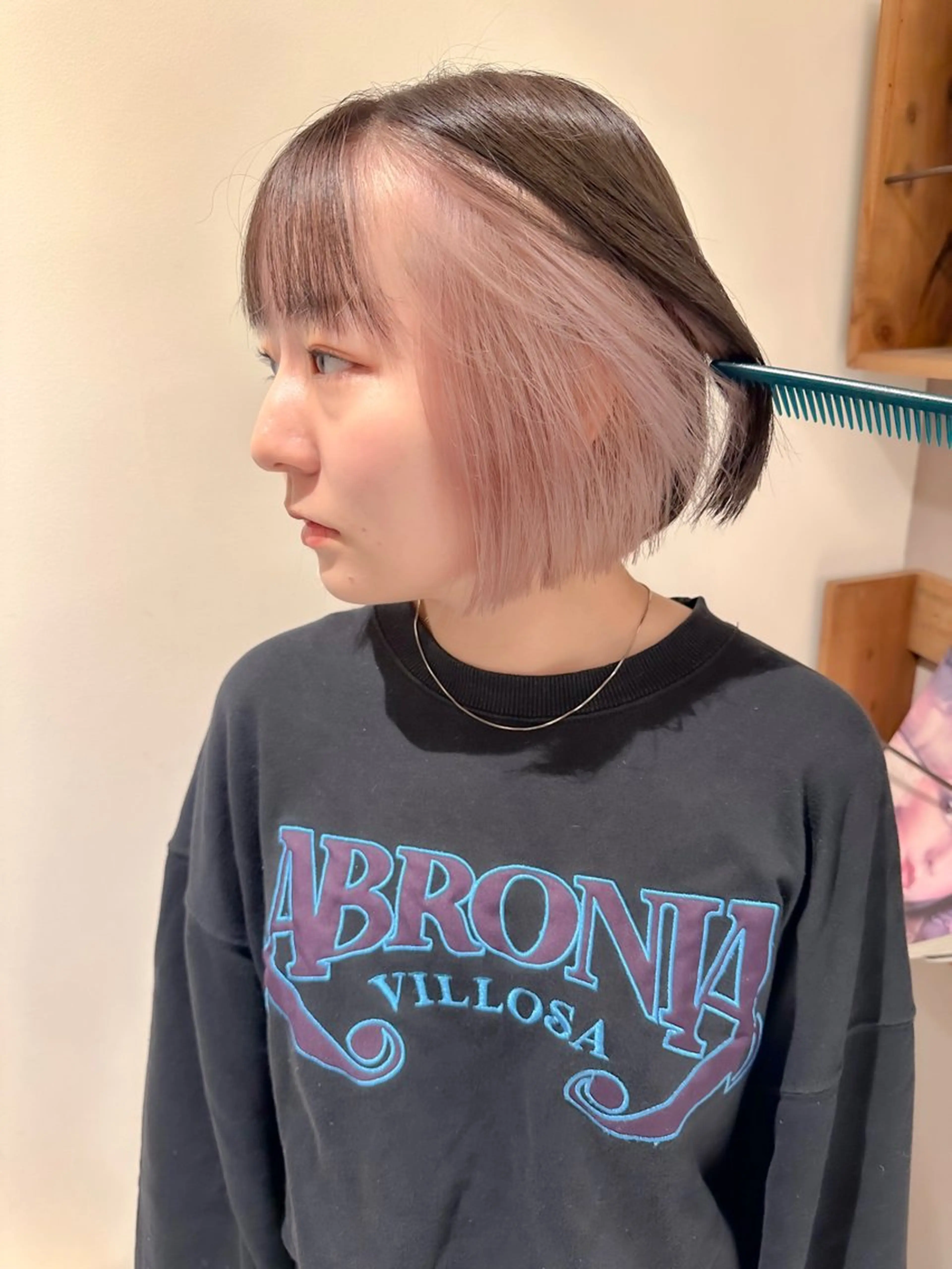 ショート カット ヘアカラー トリートメント ボブ韓国風レイヤー 錦糸町/畠中ケントのヘアスタイル