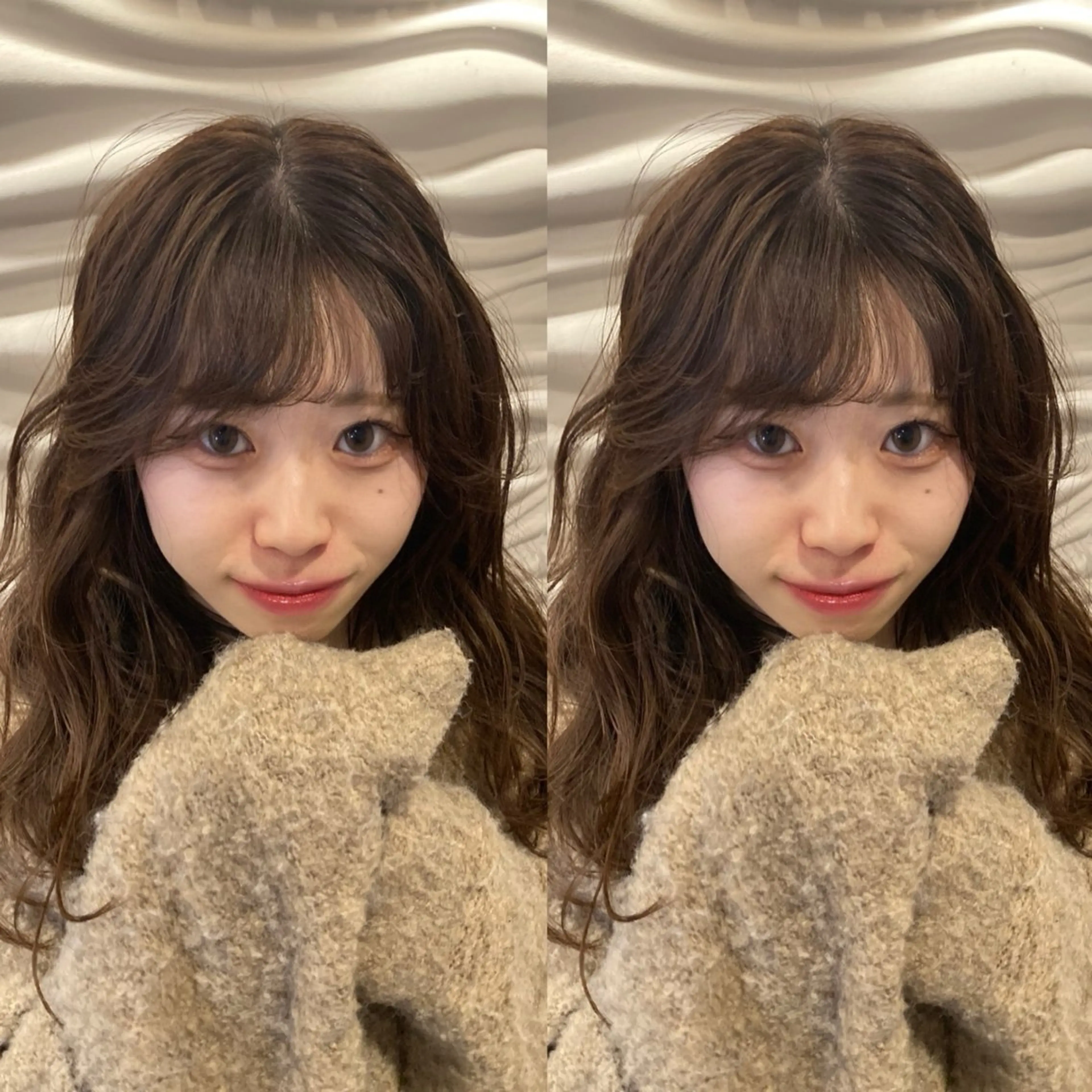 セミロング カラー ブラウンカラー schon所属・み うのヘアスタイル