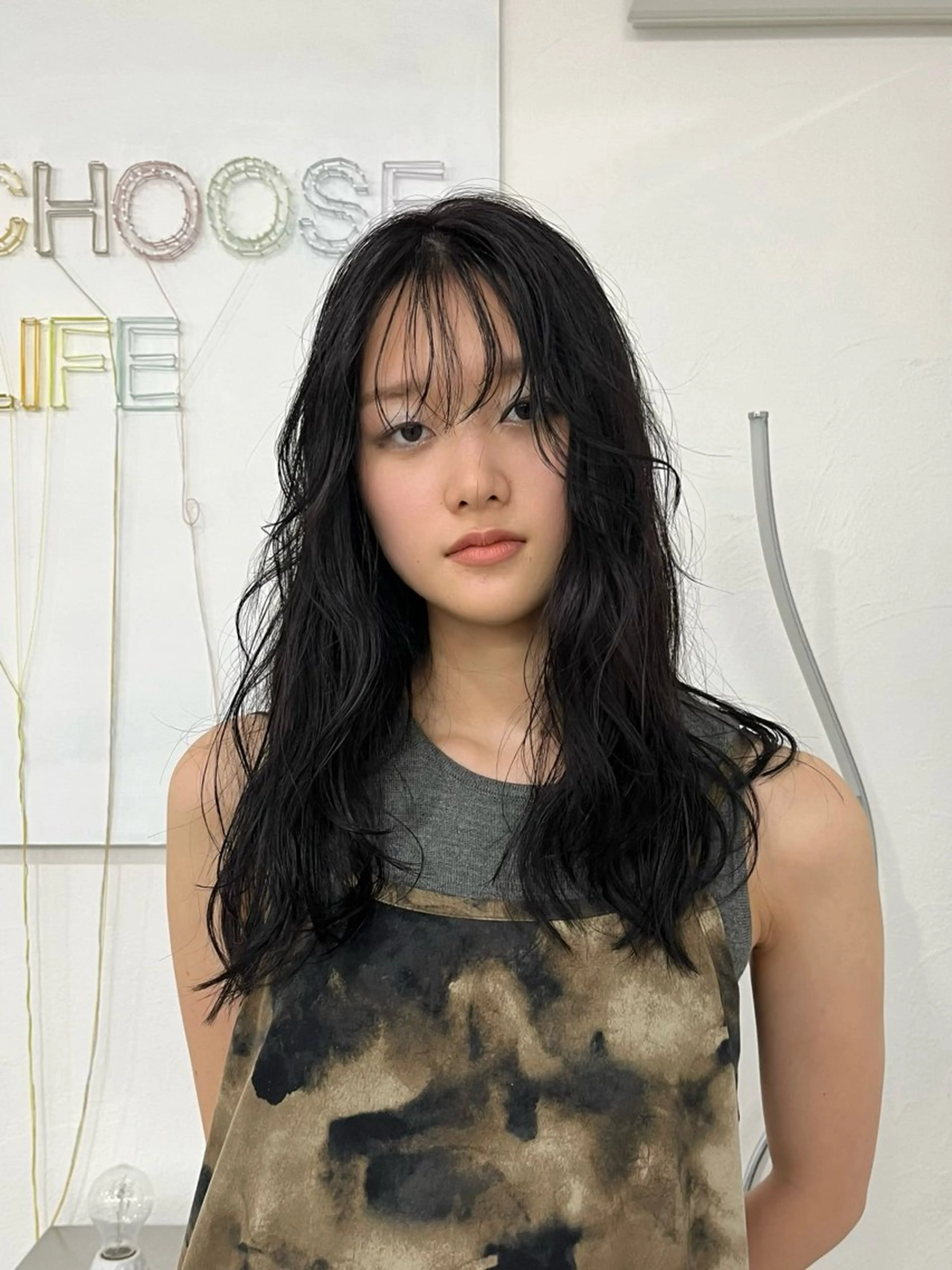 ロング イシイ モエカのヘアスタイル