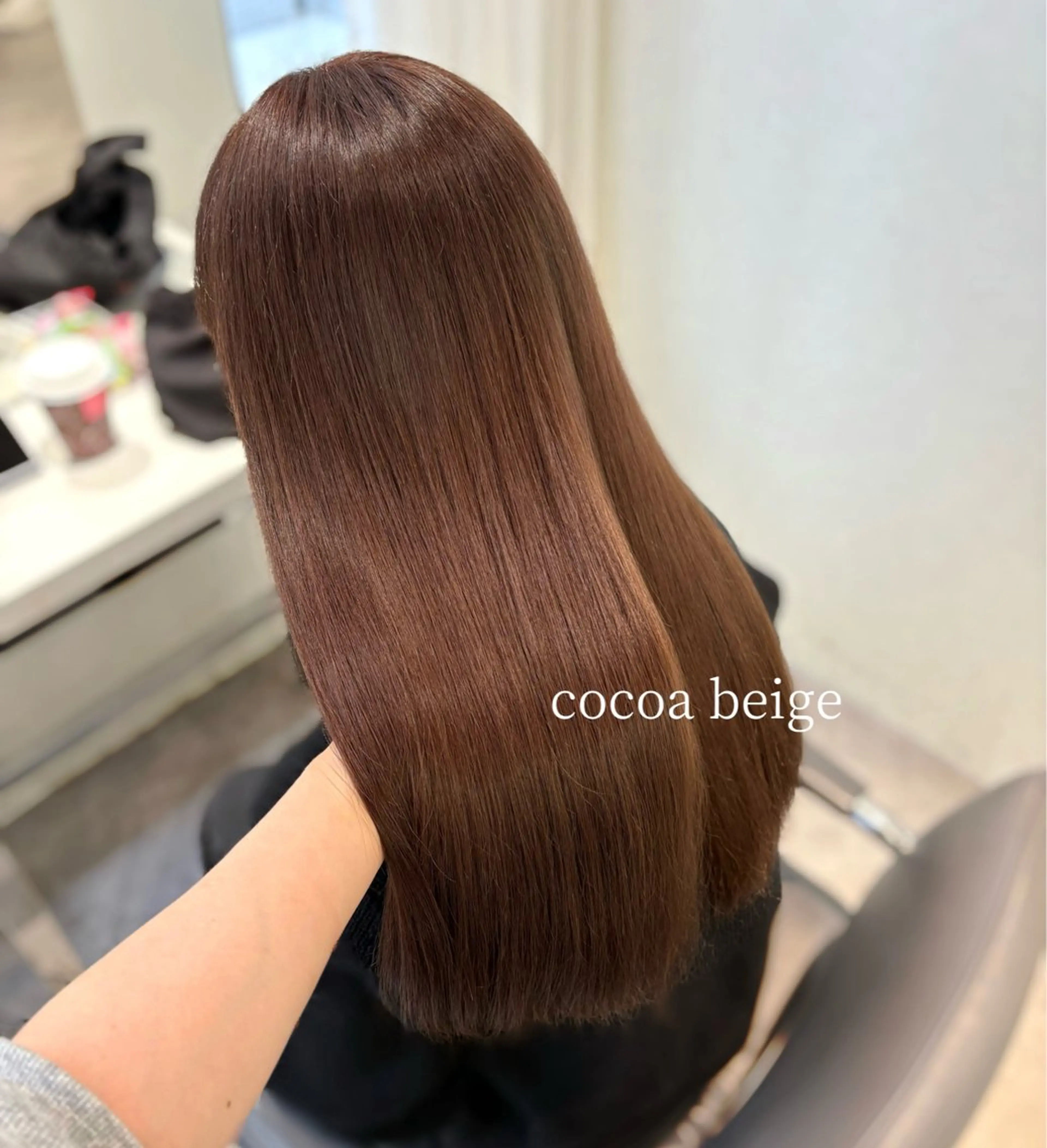 ロング カラー ブラウンカラー ココアブラウン カット ヘアカラー トリートメント MEI🎀つやカラー 🎀レイヤー🎀渋谷のヘアスタイル