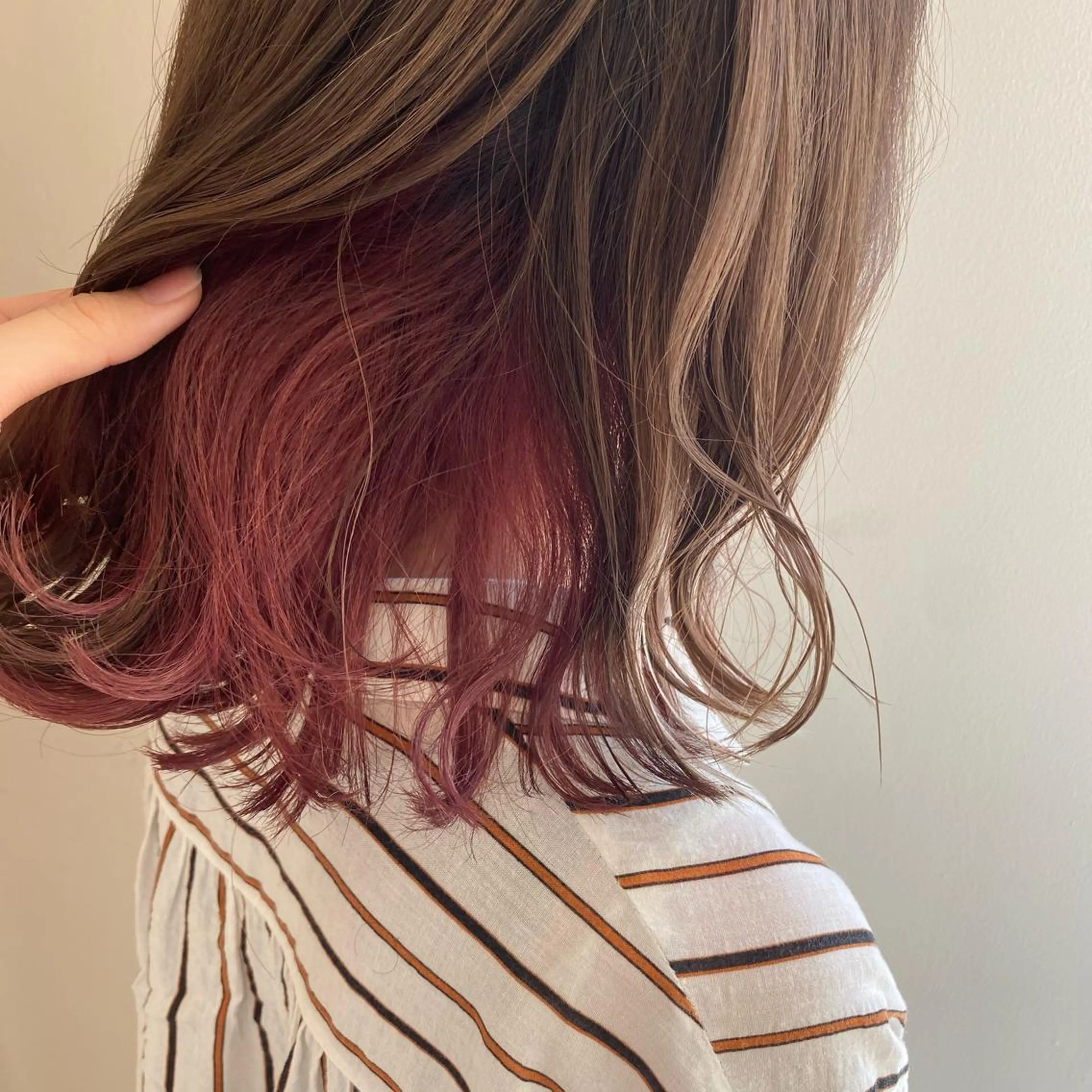 ミディアム カラー 個性派/ブリーチ ＊ほのかのヘアスタイル