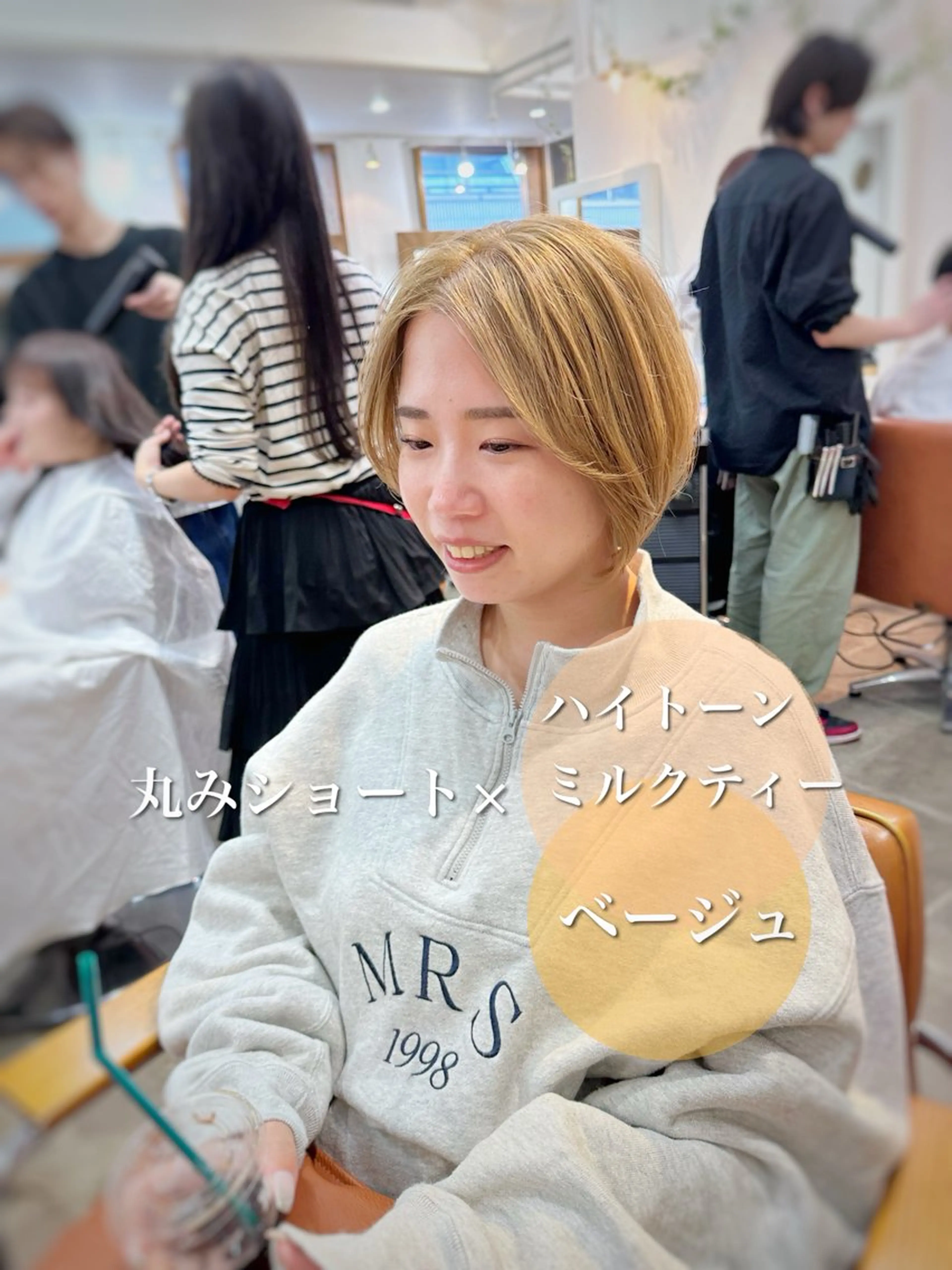 ショート カラー ショートボブ ハンサムショート ボブ くせ毛 ショートヘア カット ヘアカラー トリートメント newline銀座所属・銀座ショート/ 大人ショート/金子涼のヘアスタイル