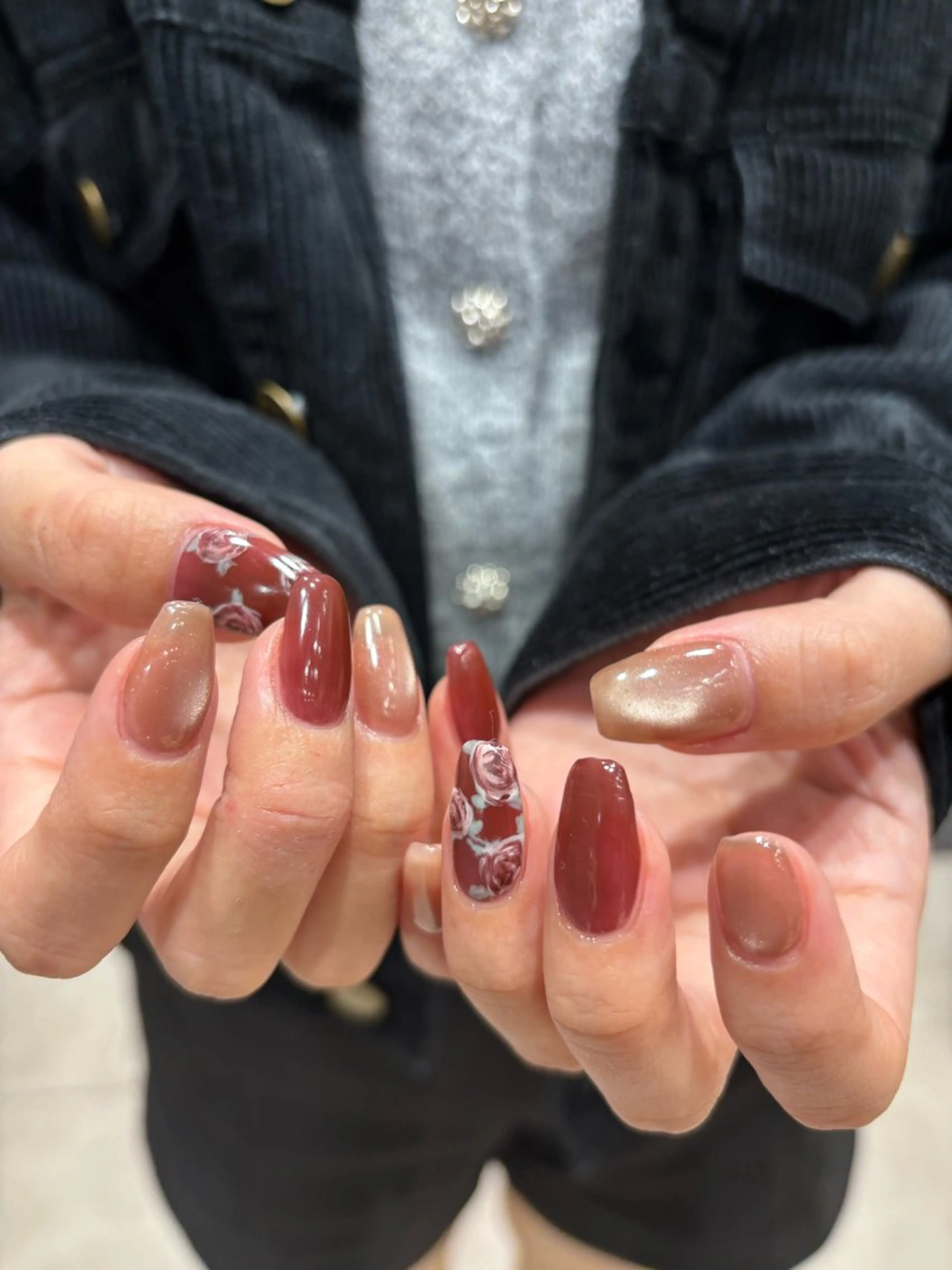 ネイル ボルドー 【N°nail】 fuyukaのネイルデザイン