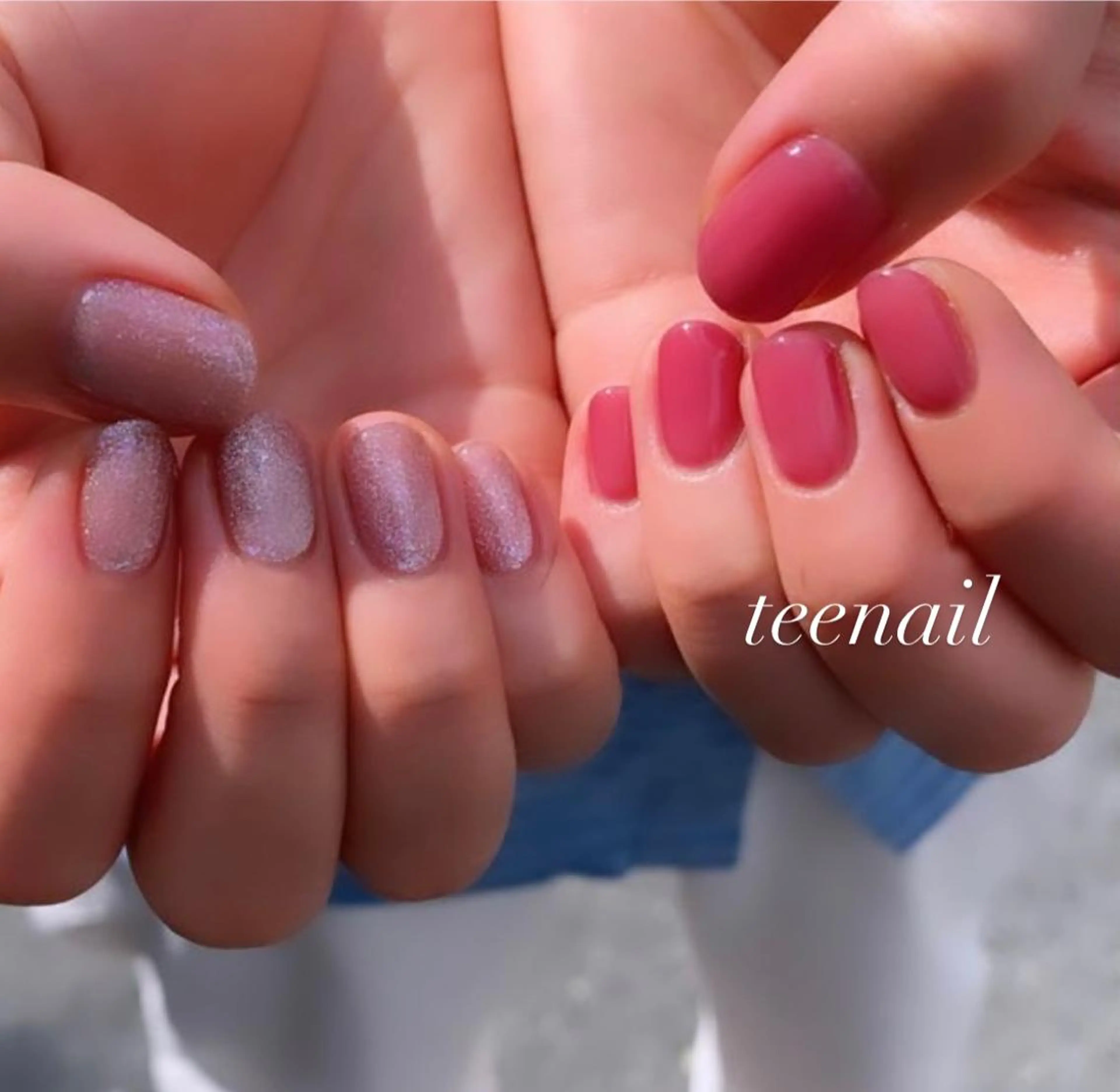 ネイル ニュアンスネイル ワンカラーネイル ピンク 春ネイル ワンホンネイル ハンドネイル teenail 21のネイルデザイン