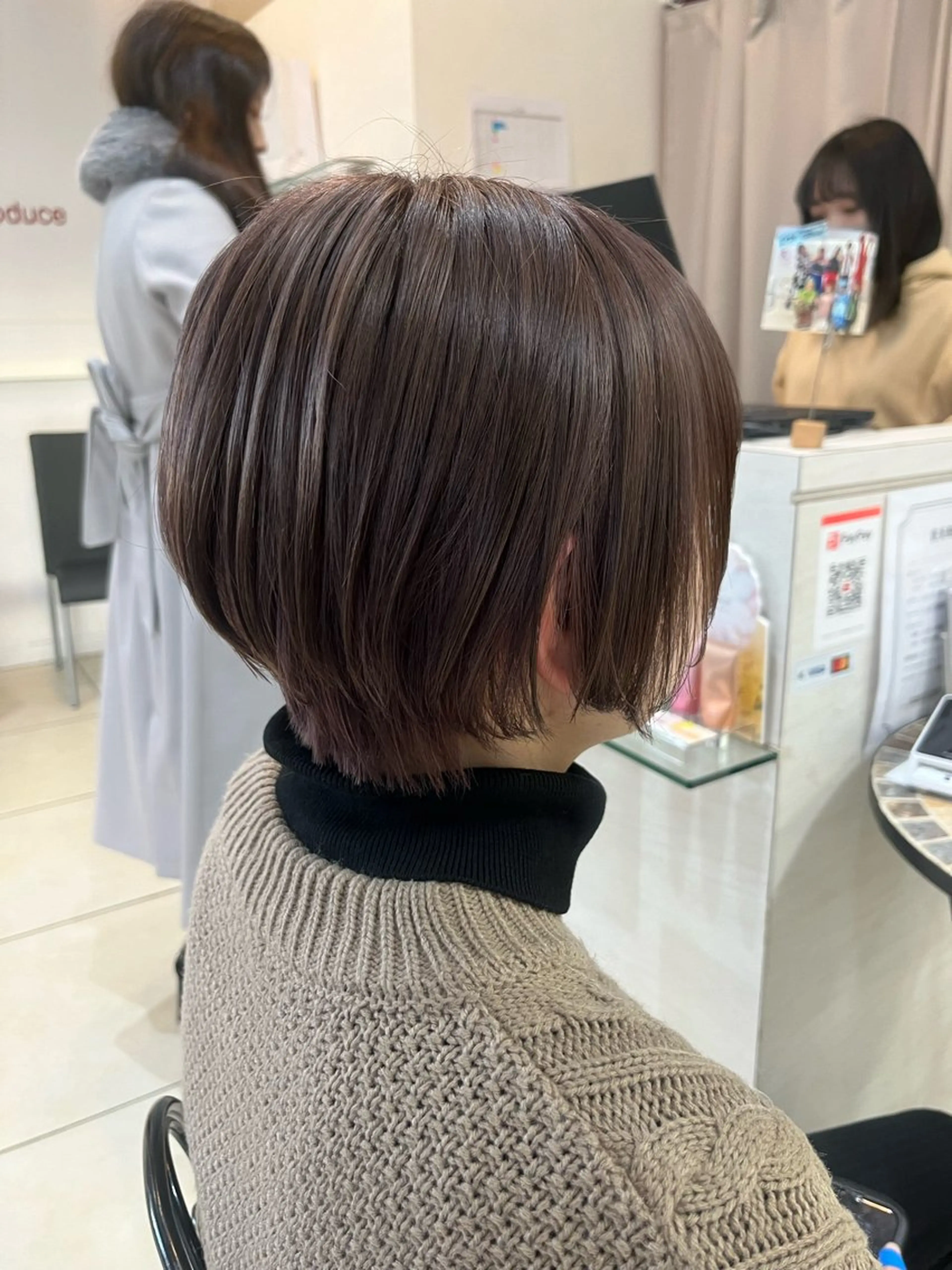 ショート カラー ブリーチ グレージュ カット ヘアカラー 🤎ベージュカラー/ 髪質改善/山岸🤎のヘアスタイル