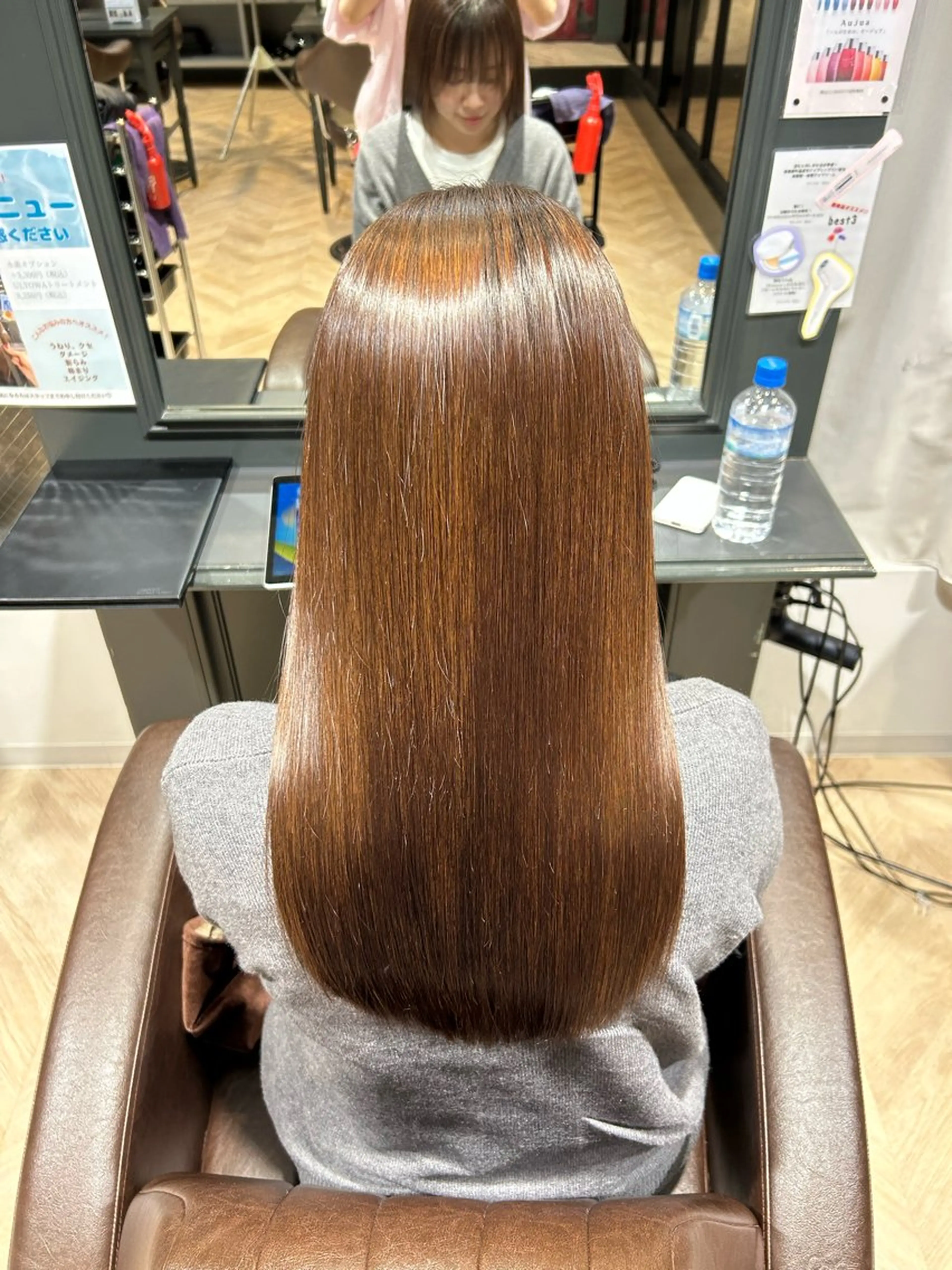 ロング 縮毛矯正 井上 結のヘアスタイル