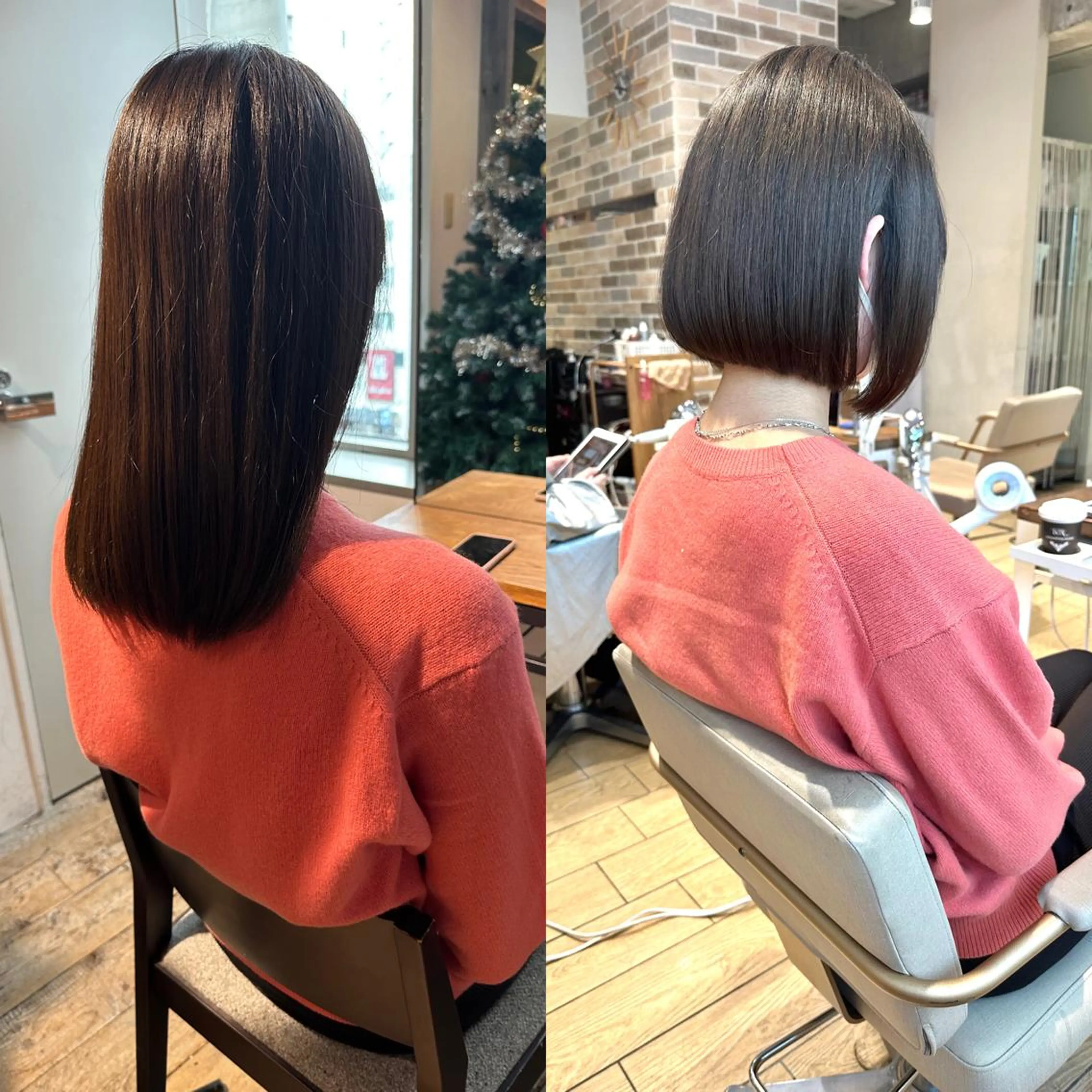 ミディアム 切りっぱなしボブ ショートボブ ボブ くびれヘア タンバルモリ カット ヘアカラー トリートメント 市原 大翼のヘアスタイル