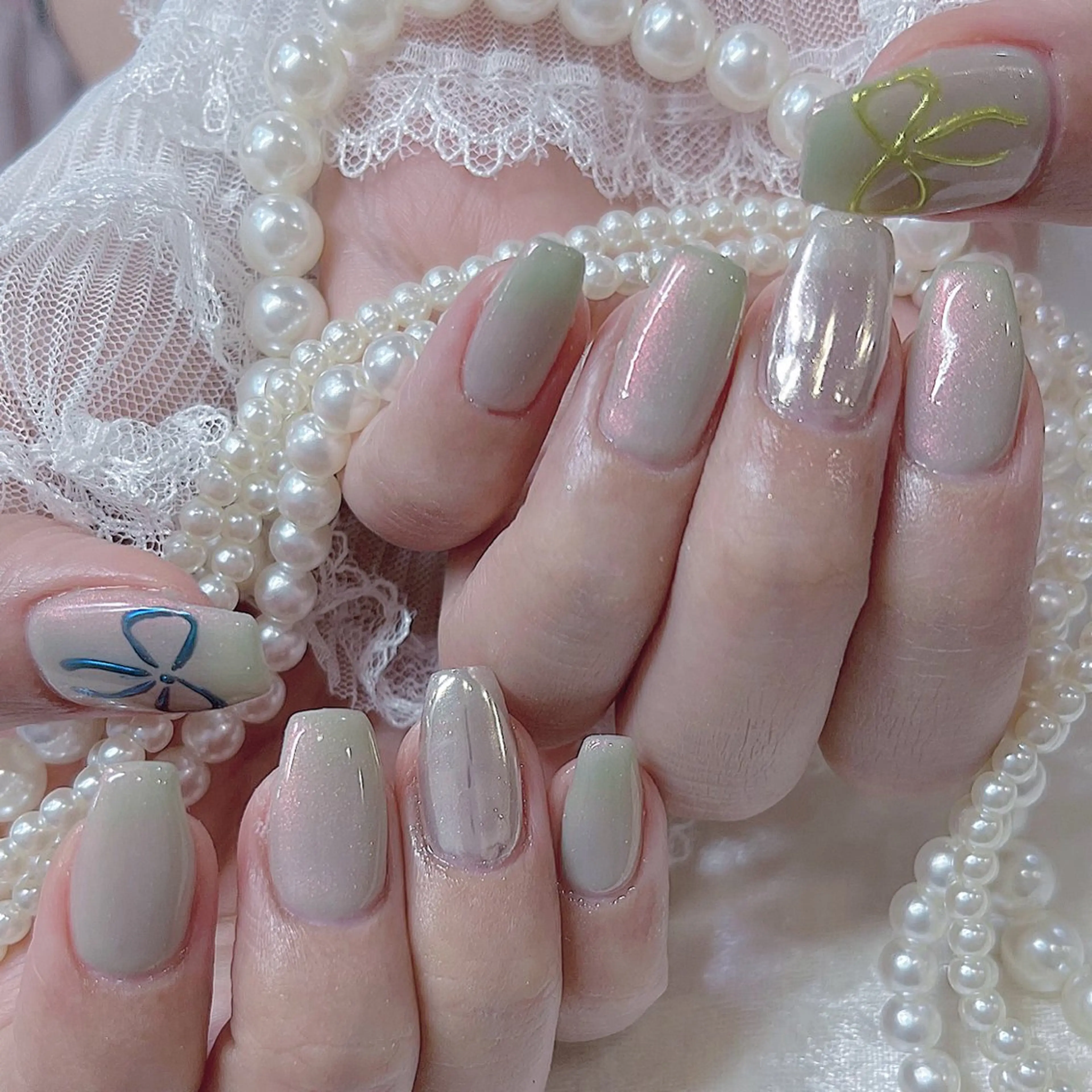 ネイル ハンドネイル Maya 🧊🫧‪のネイルデザイン